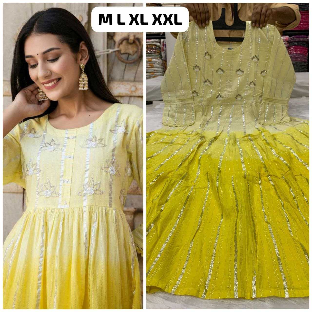 Ynf Pure Cotton KESH613 044 Gowns Festive Collections Wholesale Fancy Gowns Party Wear Gowns Simple Gowns Manufacturer- Kapda Export