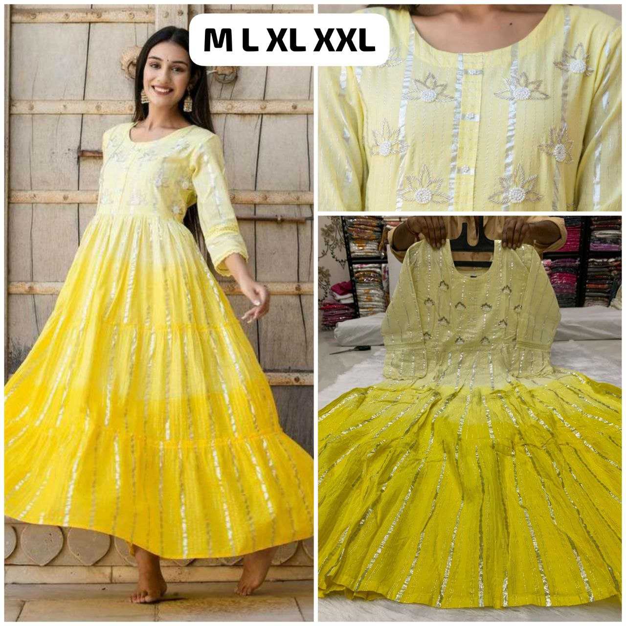 Ynf Pure Cotton KESH613 044 Gowns Festive Collections Wholesale Fancy Gowns Party Wear Gowns Simple Gowns Manufacturer- Kapda Export