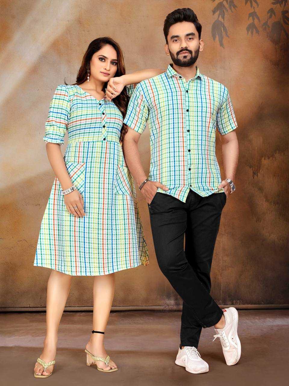 Ynf Pure Cotton KESH620 VEER-ZARA-4 Couple Wear Festive Collections Wholesale Couple Matching Ethnic Outfits Festive Matching Couple Dresses Party Wear Couple Ethnic Collection Manufacturer- Kapda Export