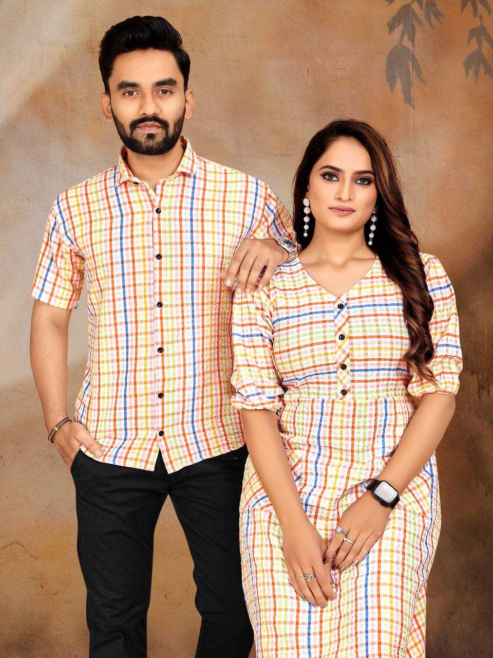 Ynf Pure Cotton KESH620 VEER-ZARA-4 Couple Wear Festive Collections Wholesale Couple Matching Ethnic Outfits Festive Matching Couple Dresses Party Wear Couple Ethnic Collection Manufacturer- Kapda Export