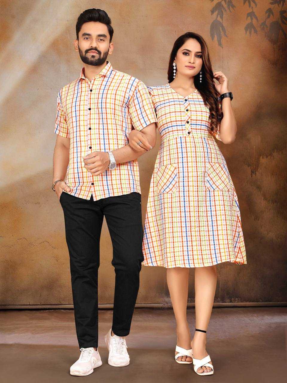 Ynf Pure Cotton KESH620 VEER-ZARA-4 Couple Wear Festive Collections Wholesale Couple Matching Ethnic Outfits Festive Matching Couple Dresses Party Wear Couple Ethnic Collection Manufacturer- Kapda Export