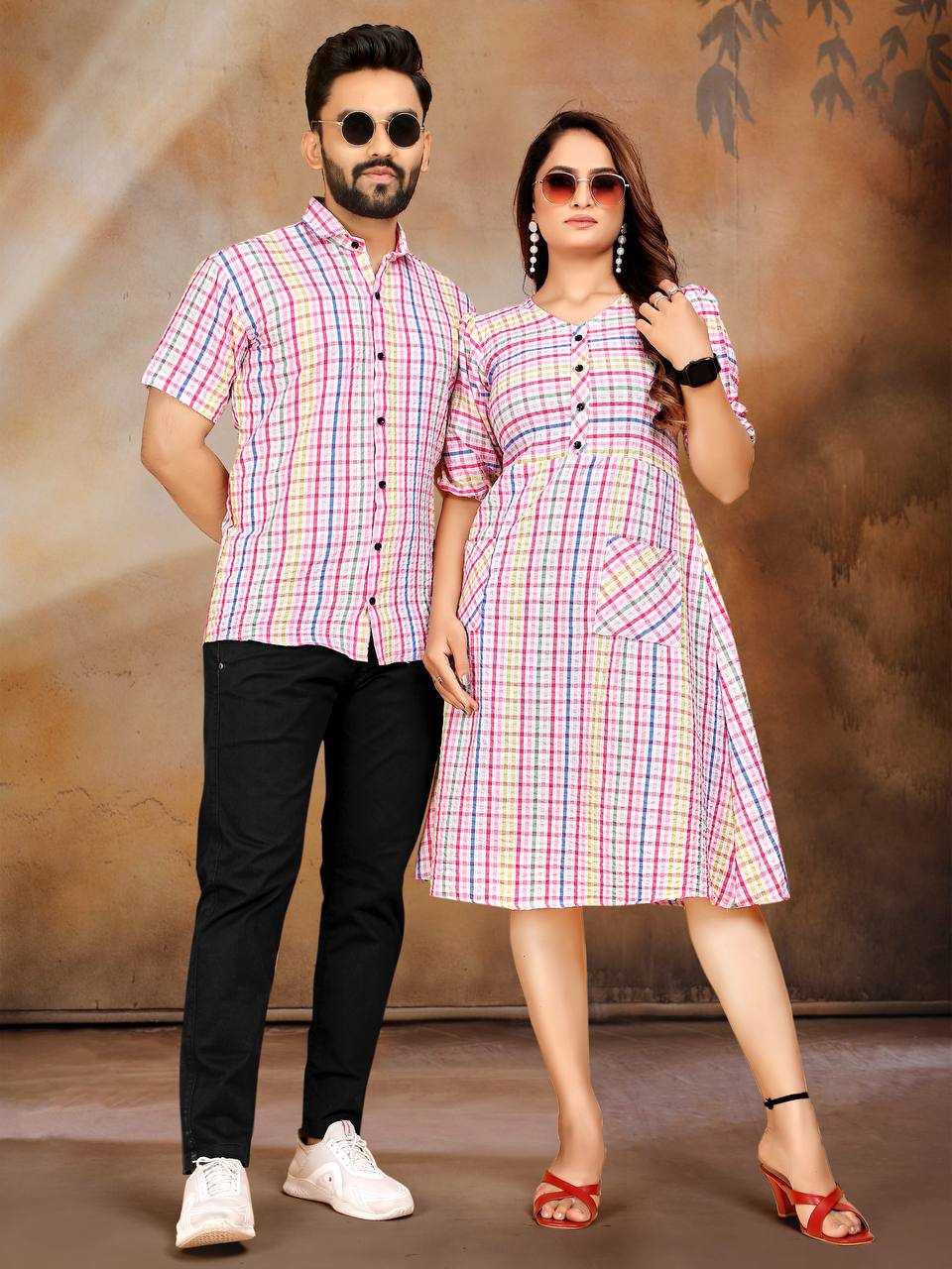 Ynf Pure Cotton KESH620 VEER-ZARA-4 Couple Wear Festive Collections Wholesale Couple Matching Ethnic Outfits Festive Matching Couple Dresses Party Wear Couple Ethnic Collection Manufacturer- Kapda Export