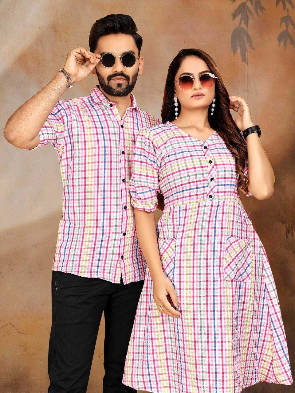 Ynf Pure Cotton KESH620 VEER-ZARA-4 Couple Wear Festive Collections Wholesale Couple Matching Ethnic Outfits Festive Matching Couple Dresses Party Wear Couple Ethnic Collection Manufacturer- Kapda Export