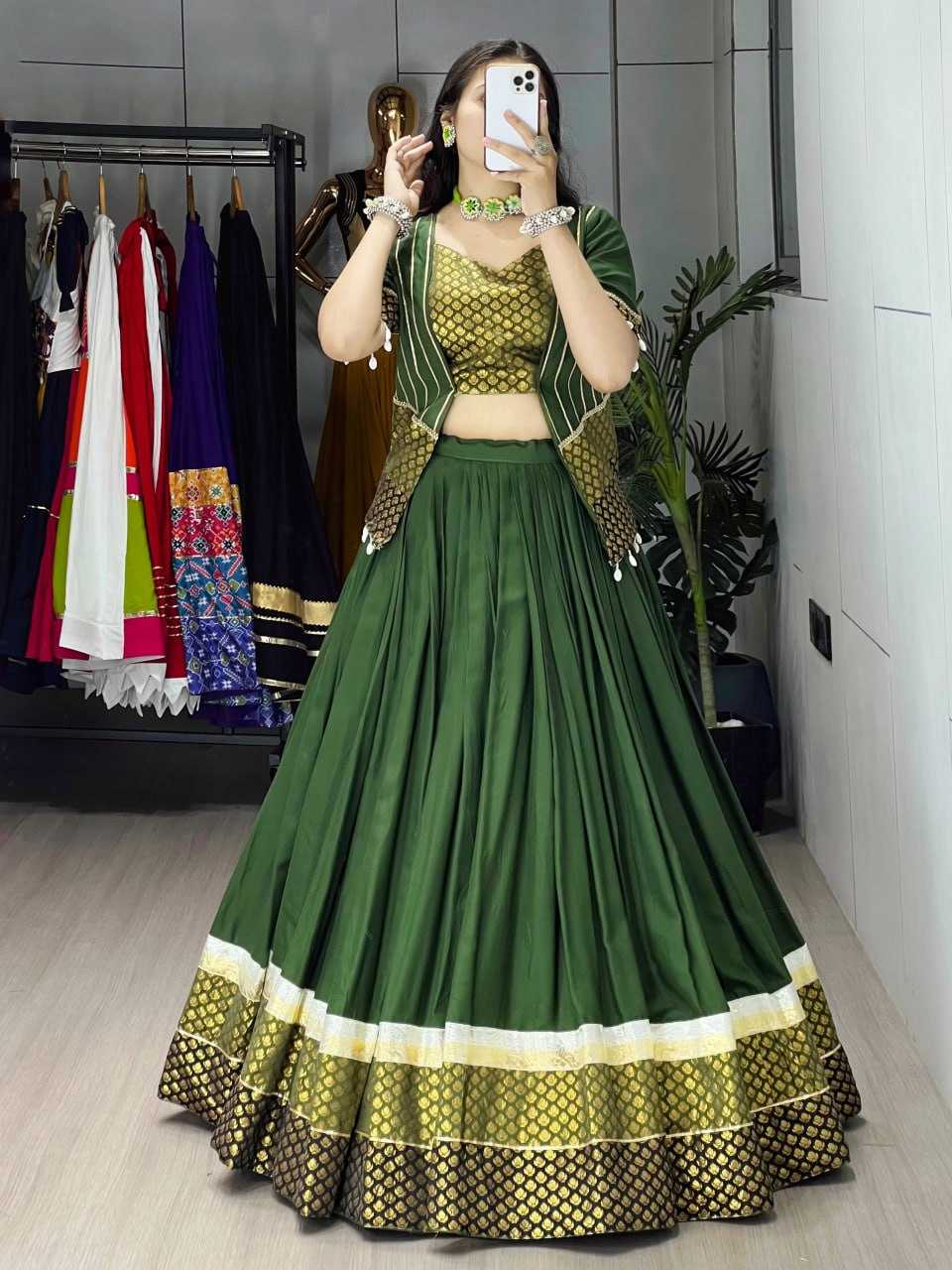 Ynf Pure Rayon RIN119 8209 Lehengas Festive Collections Wholesale Designer Lehenga Choli Jacket Style Lehenga Navratri Chaniya Choli Manufacturer- Kapda Export