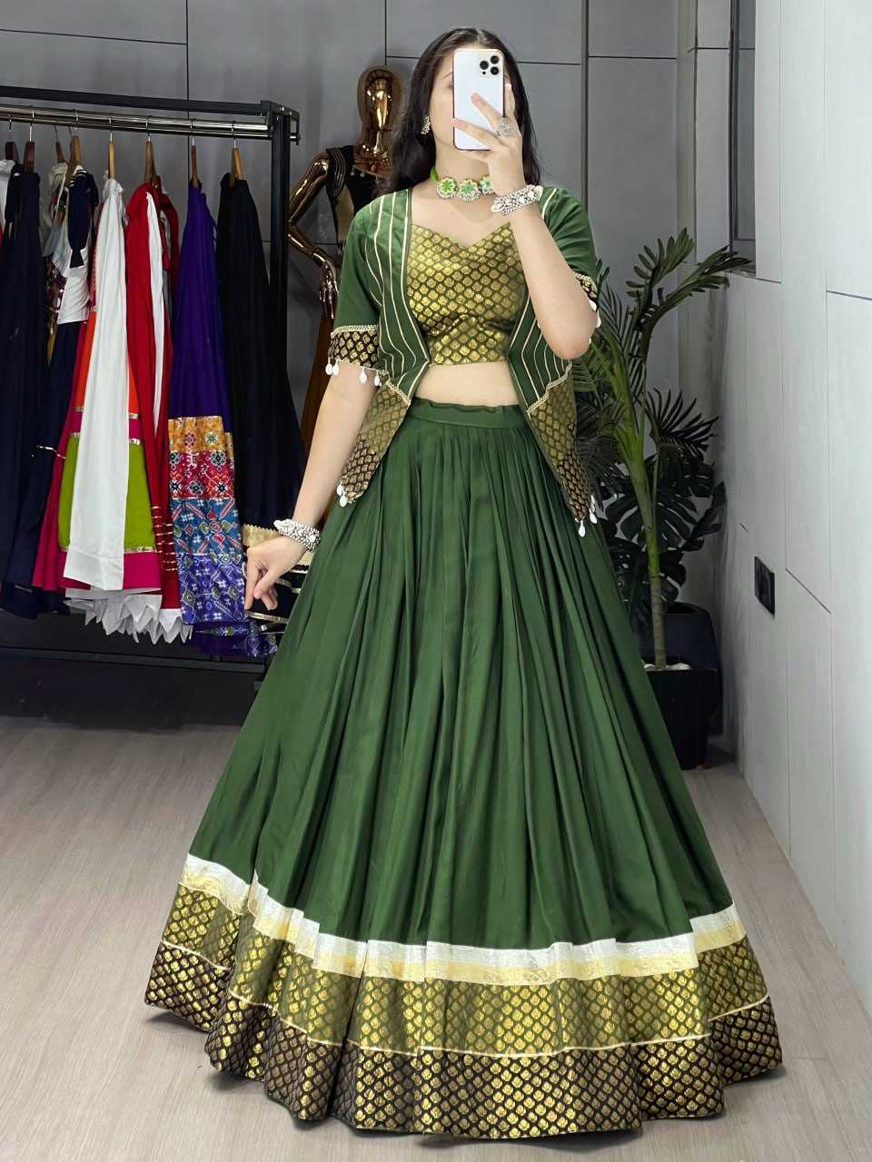 Ynf Pure Rayon RIN119 8209 Lehengas Festive Collections Wholesale Designer Lehenga Choli Jacket Style Lehenga Navratri Chaniya Choli Manufacturer- Kapda Export