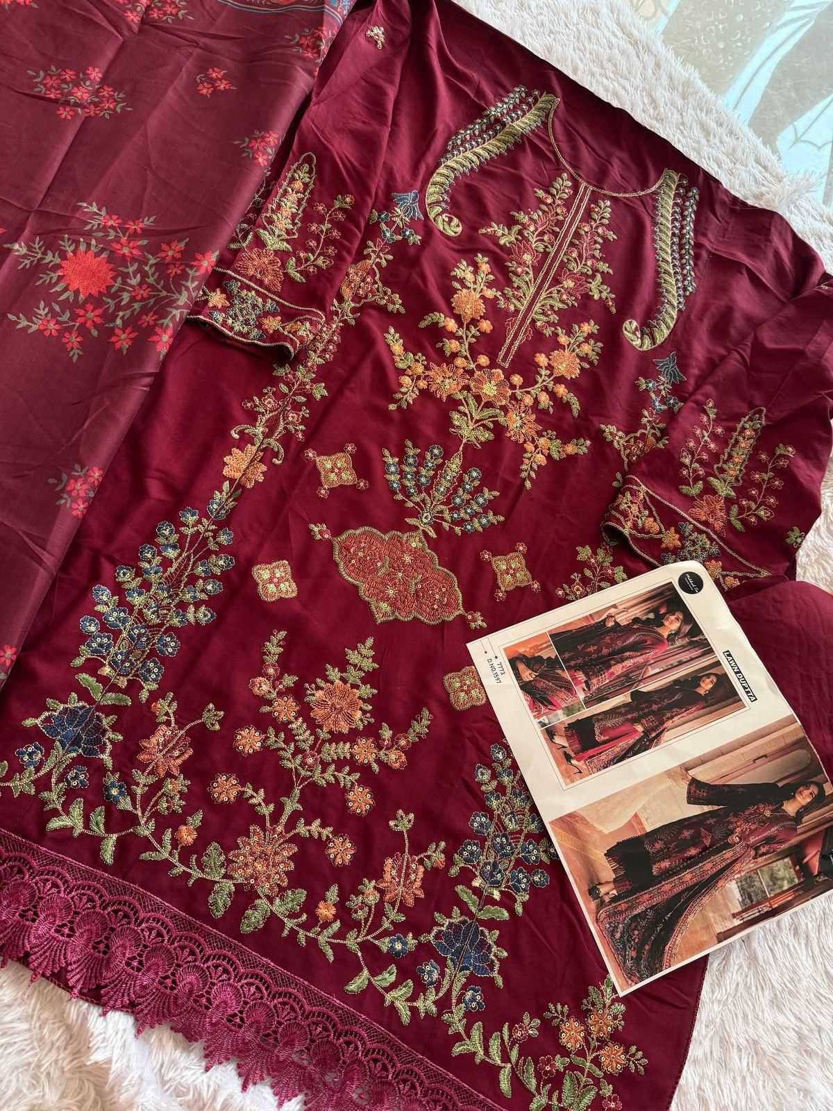 Ynf Rayon KESH586 MEHBOOB MARIA 1597 Suits & Dresses Islamic Clothing Wholesale Pakistani Suits Unstitched Suits Semi Stitched Suits Manufacturer- Kapda Export