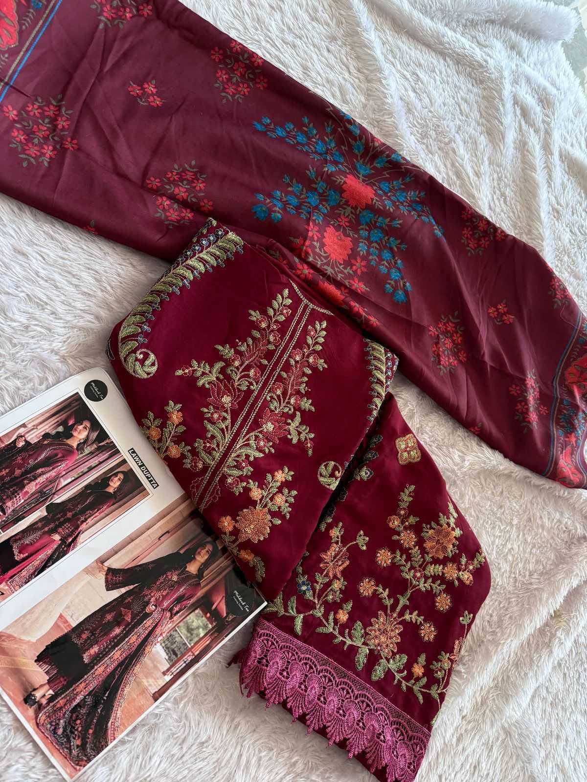 Ynf Rayon KESH586 MEHBOOB MARIA 1597 Suits & Dresses Islamic Clothing Wholesale Pakistani Suits Unstitched Suits Semi Stitched Suits Manufacturer- Kapda Export