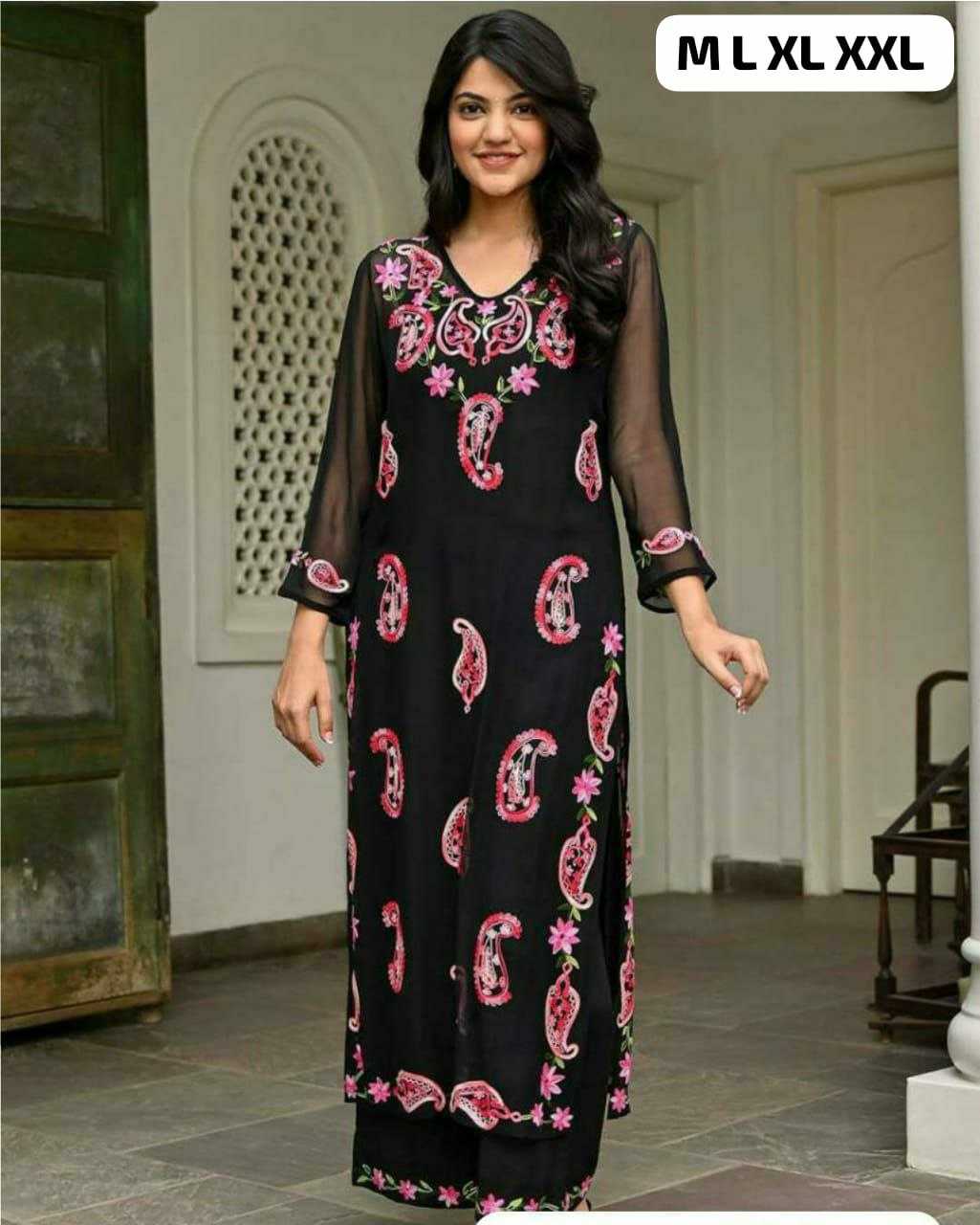 Ynf Rayon KESH613 075 Kurti Festive Collections Wholesale Rayon Kurtis Kurtis With Bottom Chikankari Kurtis Manufacturer- Kapda Export