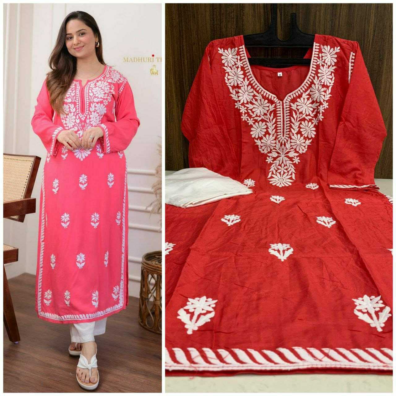 Ynf Rayon KESH613 103 Kurti Plus Size Collections Wholesale Festive Kurtis Designer Kurtis Chikankari Kurtis Manufacturer- Kapda Export