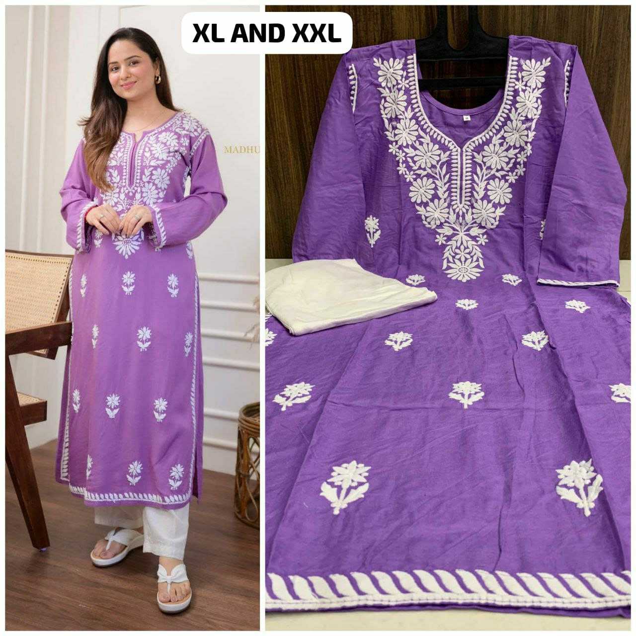 Ynf Rayon KESH613 103 Kurti Plus Size Collections Wholesale Festive Kurtis Designer Kurtis Chikankari Kurtis Manufacturer- Kapda Export