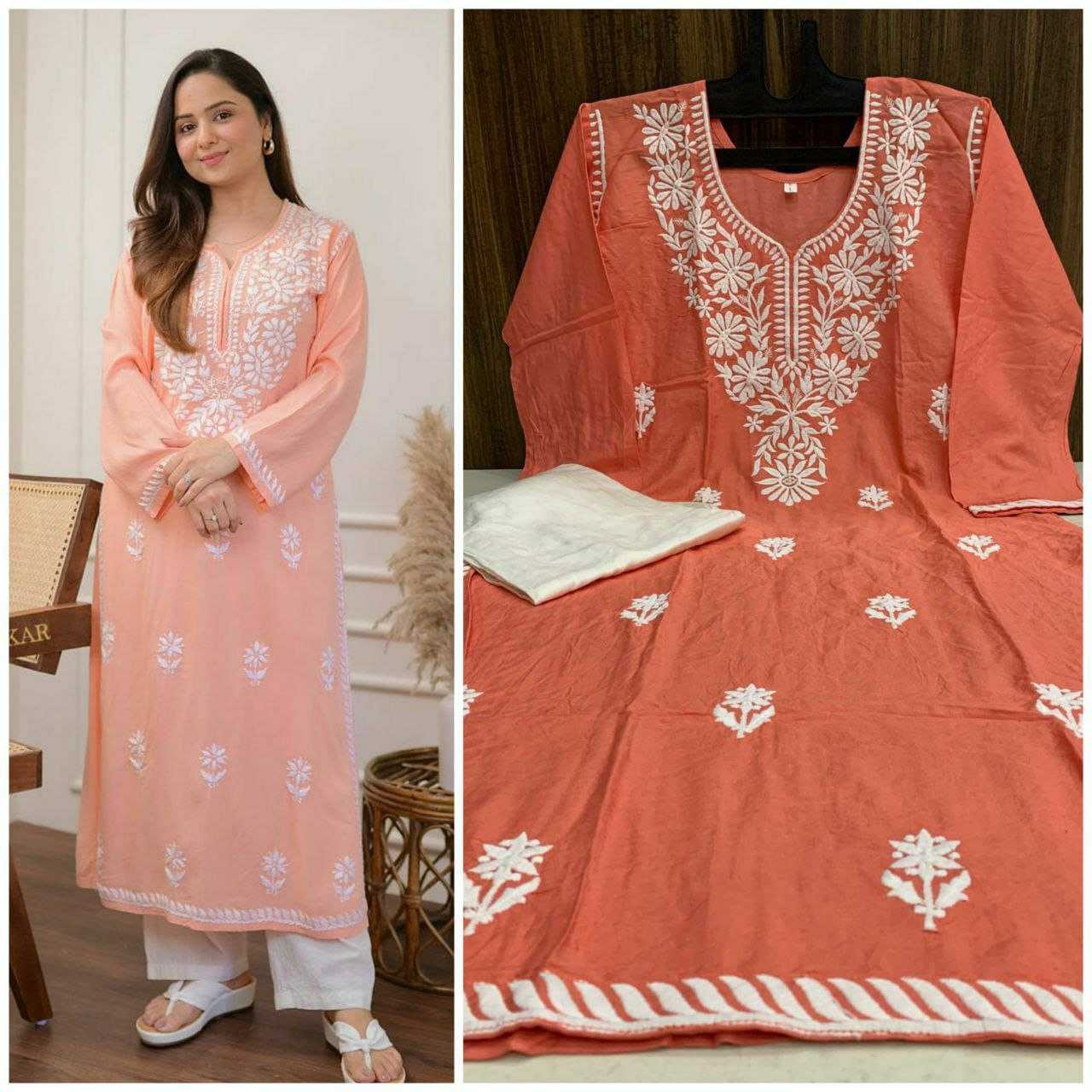 Ynf Rayon KESH613 103 Kurti Plus Size Collections Wholesale Festive Kurtis Designer Kurtis Chikankari Kurtis Manufacturer- Kapda Export