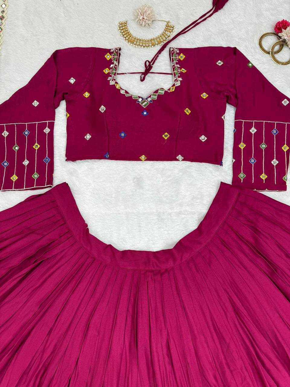 Ynf Rayon RIN162 290 Lehengas Wholesale Designer Lehenga Fancy Lehenga Mirror Work Lehenga Manufacturer- Kapda Export