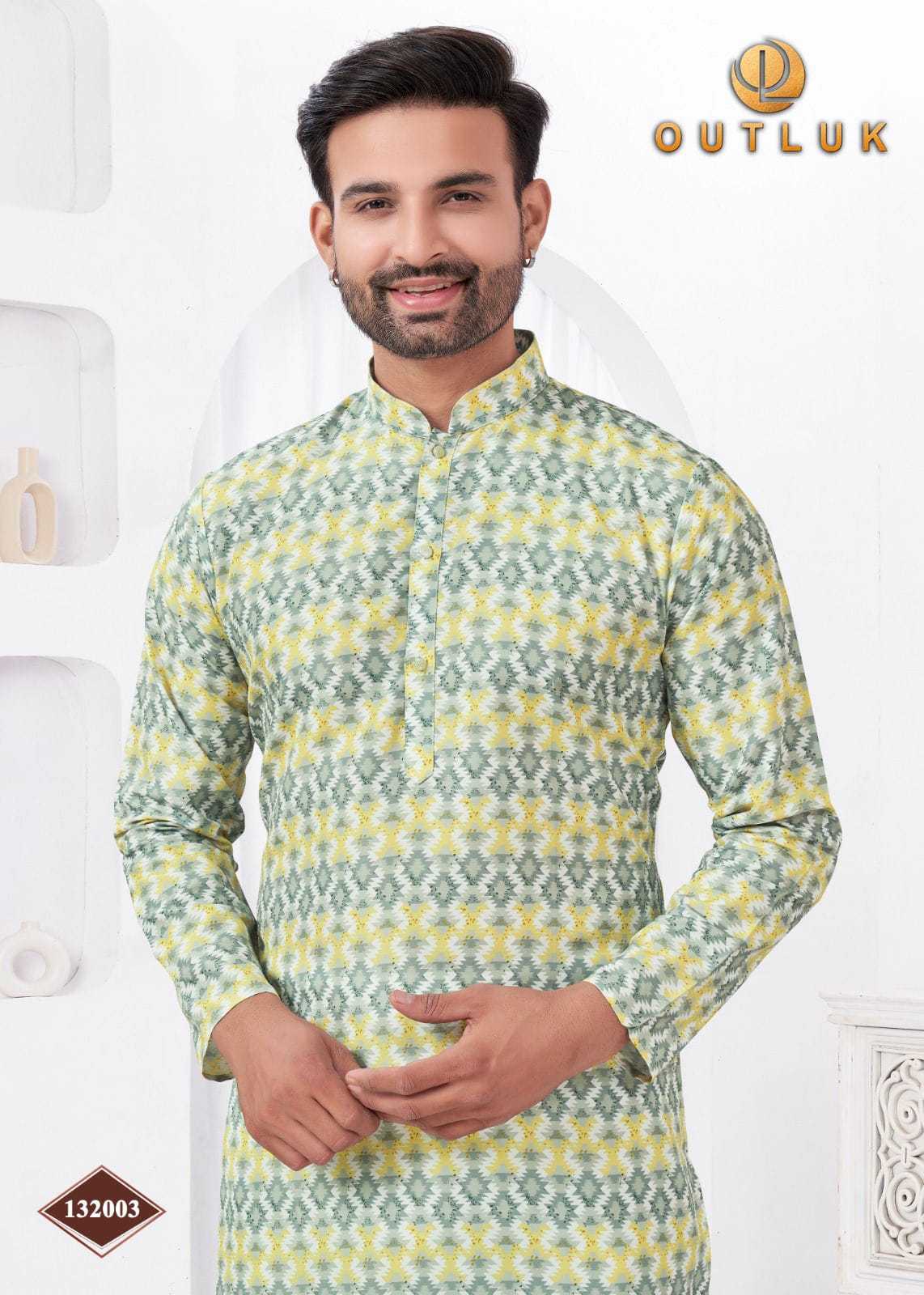 Ynf Reyon Cotton KESH530 Outluk Vol 132 Mens Wear Wholesale Mens Kurtas Mens Kurta Pyjama Festive & Wedding Coats Manufacturer- Kapda Export
