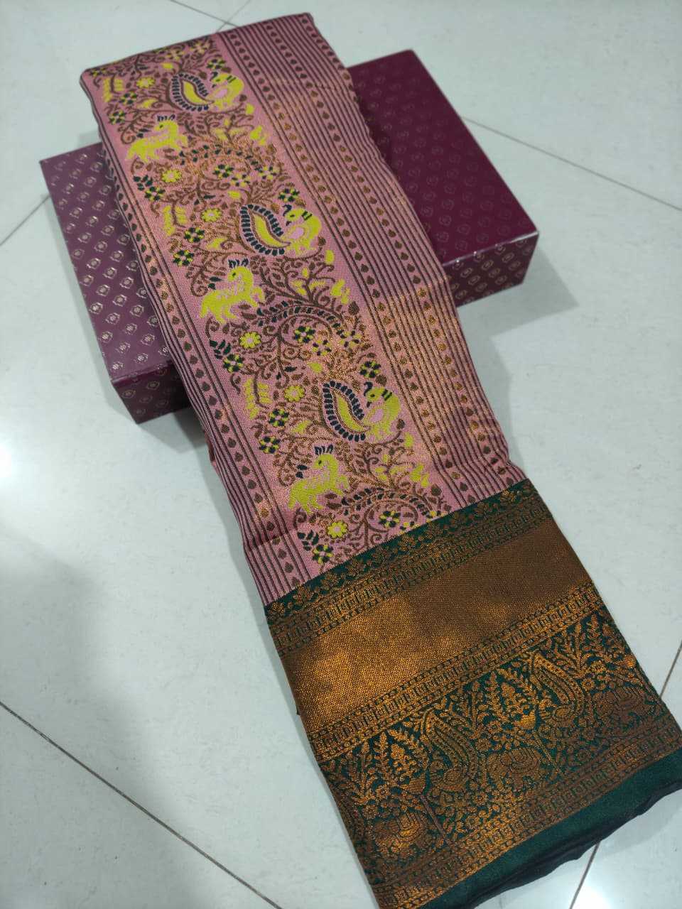 Ynf Silk KESH596 017 Silk Sarees Festive Collections Wholesale Traditional Silk Sarees Zari Border Silk Sarees Kanchipuram Silk Sarees Manufacturer- Kapda Export