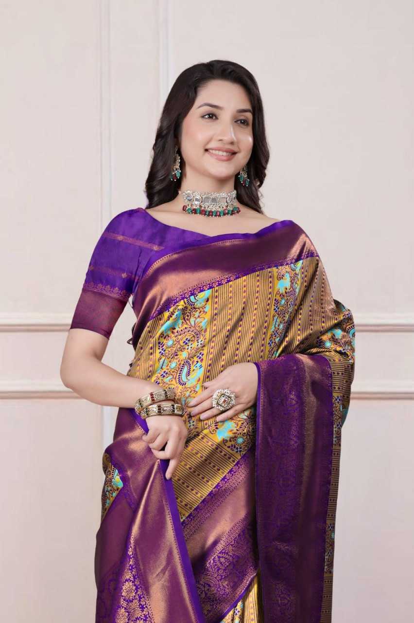 Ynf Silk KESH596 017 Silk Sarees Festive Collections Wholesale Traditional Silk Sarees Zari Border Silk Sarees Kanchipuram Silk Sarees Manufacturer- Kapda Export