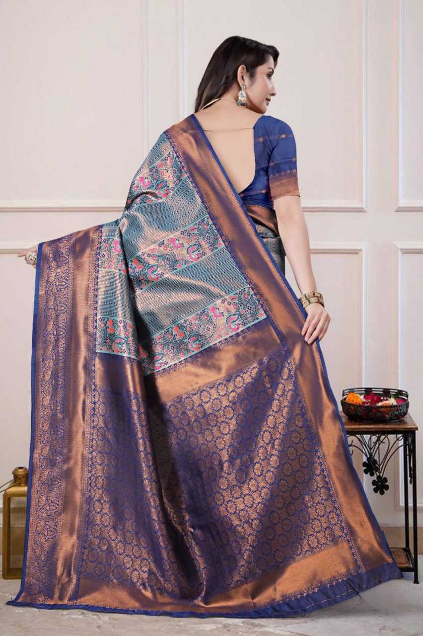 Ynf Silk KESH596 017 Silk Sarees Festive Collections Wholesale Traditional Silk Sarees Zari Border Silk Sarees Kanchipuram Silk Sarees Manufacturer- Kapda Export