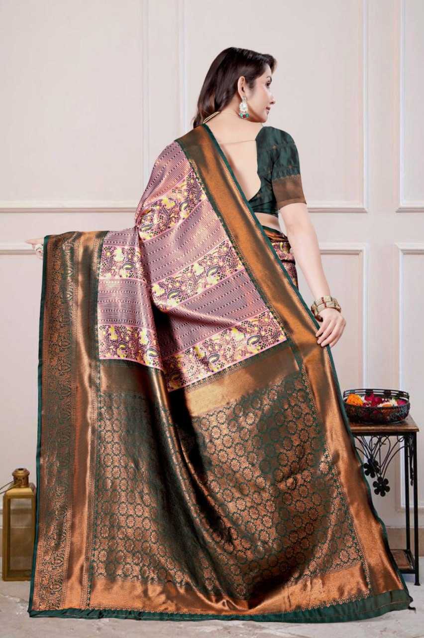 Ynf Silk KESH596 017 Silk Sarees Festive Collections Wholesale Traditional Silk Sarees Zari Border Silk Sarees Kanchipuram Silk Sarees Manufacturer- Kapda Export