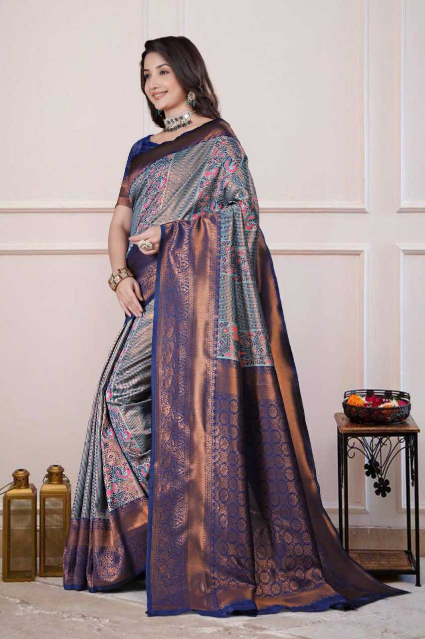 Ynf Silk KESH596 017 Silk Sarees Festive Collections Wholesale Traditional Silk Sarees Zari Border Silk Sarees Kanchipuram Silk Sarees Manufacturer- Kapda Export