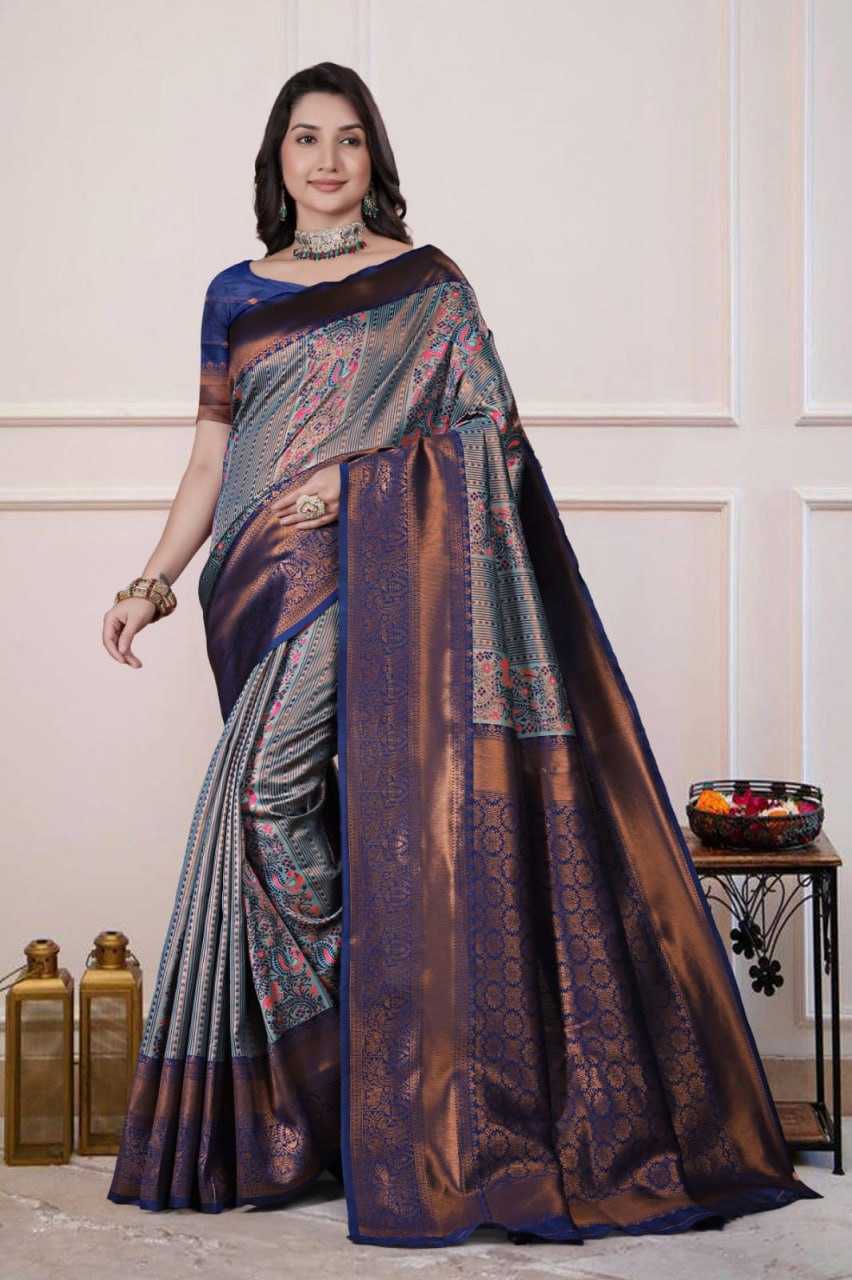 Ynf Silk KESH596 017 Silk Sarees Festive Collections Wholesale Traditional Silk Sarees Zari Border Silk Sarees Kanchipuram Silk Sarees Manufacturer- Kapda Export