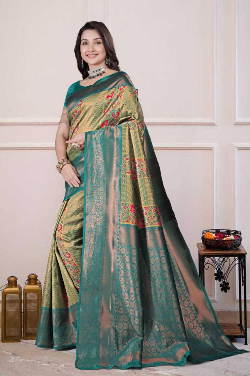 Ynf Silk KESH596 017 Silk Sarees Festive Collections Wholesale Traditional Silk Sarees Zari Border Silk Sarees Kanchipuram Silk Sarees Manufacturer- Kapda Export