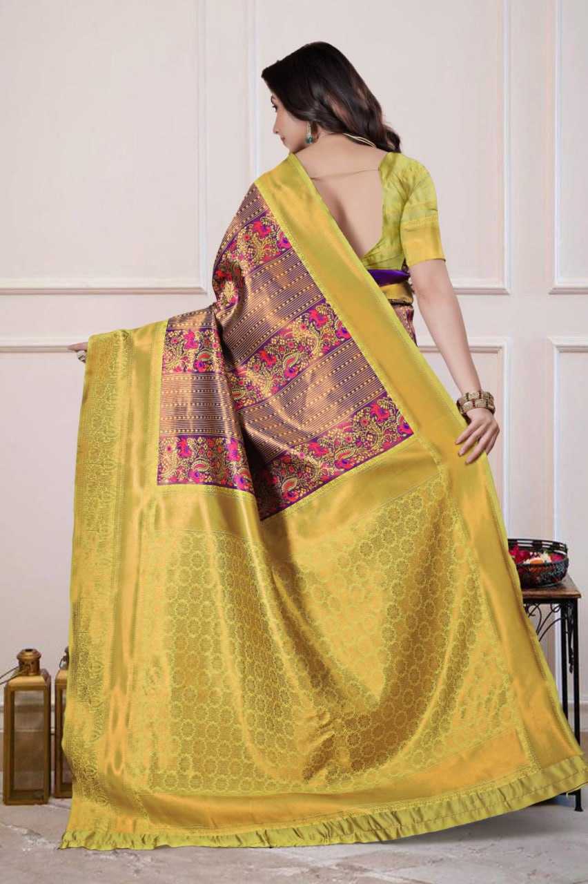 Ynf Silk KESH596 017 Silk Sarees Festive Collections Wholesale Traditional Silk Sarees Zari Border Silk Sarees Kanchipuram Silk Sarees Manufacturer- Kapda Export
