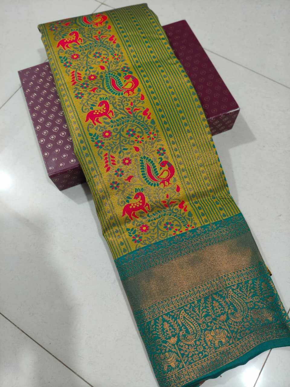 Ynf Silk KESH596 017 Silk Sarees Festive Collections Wholesale Traditional Silk Sarees Zari Border Silk Sarees Kanchipuram Silk Sarees Manufacturer- Kapda Export