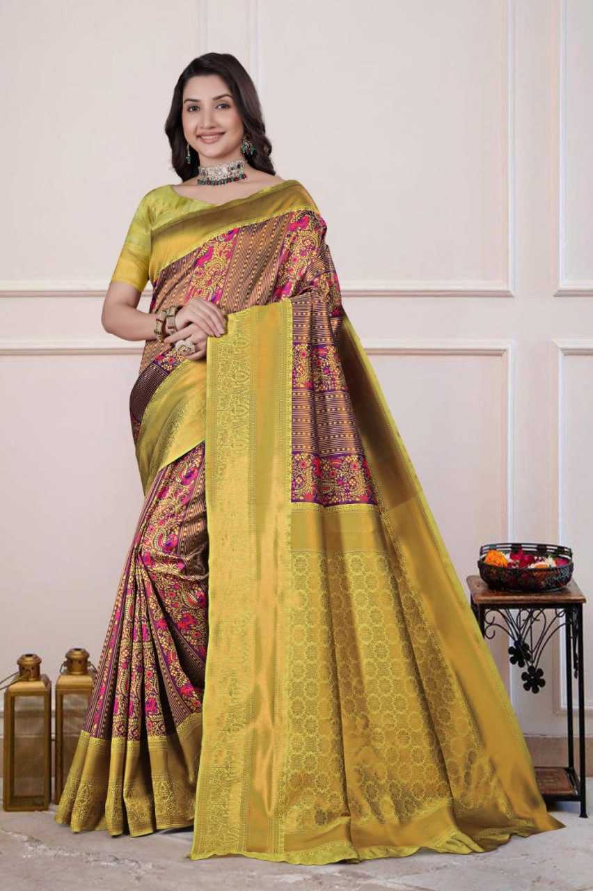 Ynf Silk KESH596 017 Silk Sarees Festive Collections Wholesale Traditional Silk Sarees Zari Border Silk Sarees Kanchipuram Silk Sarees Manufacturer- Kapda Export