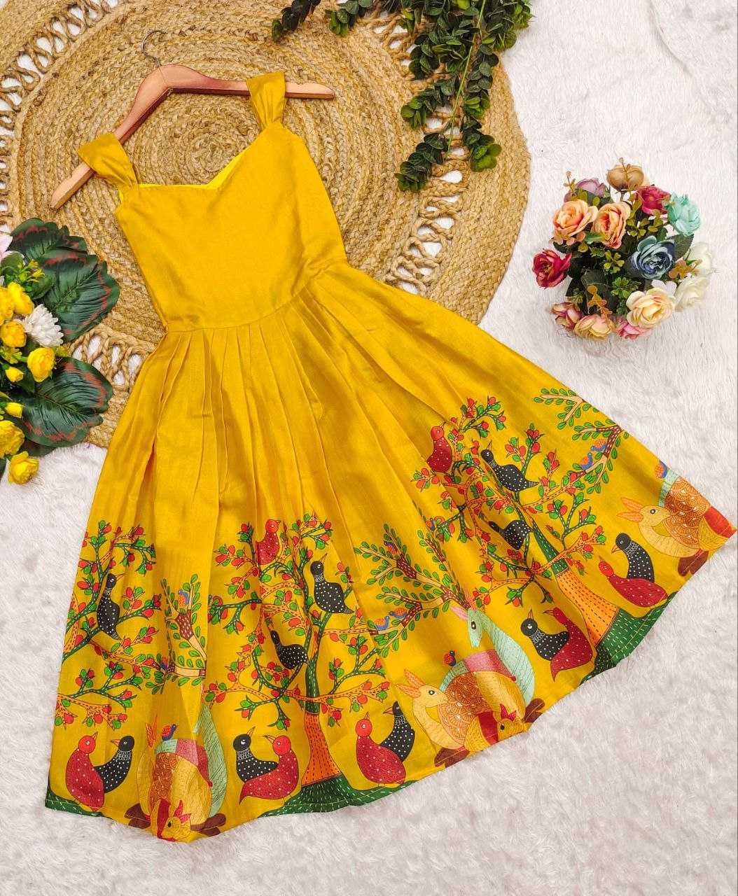 Ynf Soft Cotton KESH619 PICHWAI Kids Wear Wedding Collections Festive Collections Wholesale Kids Gown Kids Frocks Girls Cotton Frocks Manufacturer- Kapda Export