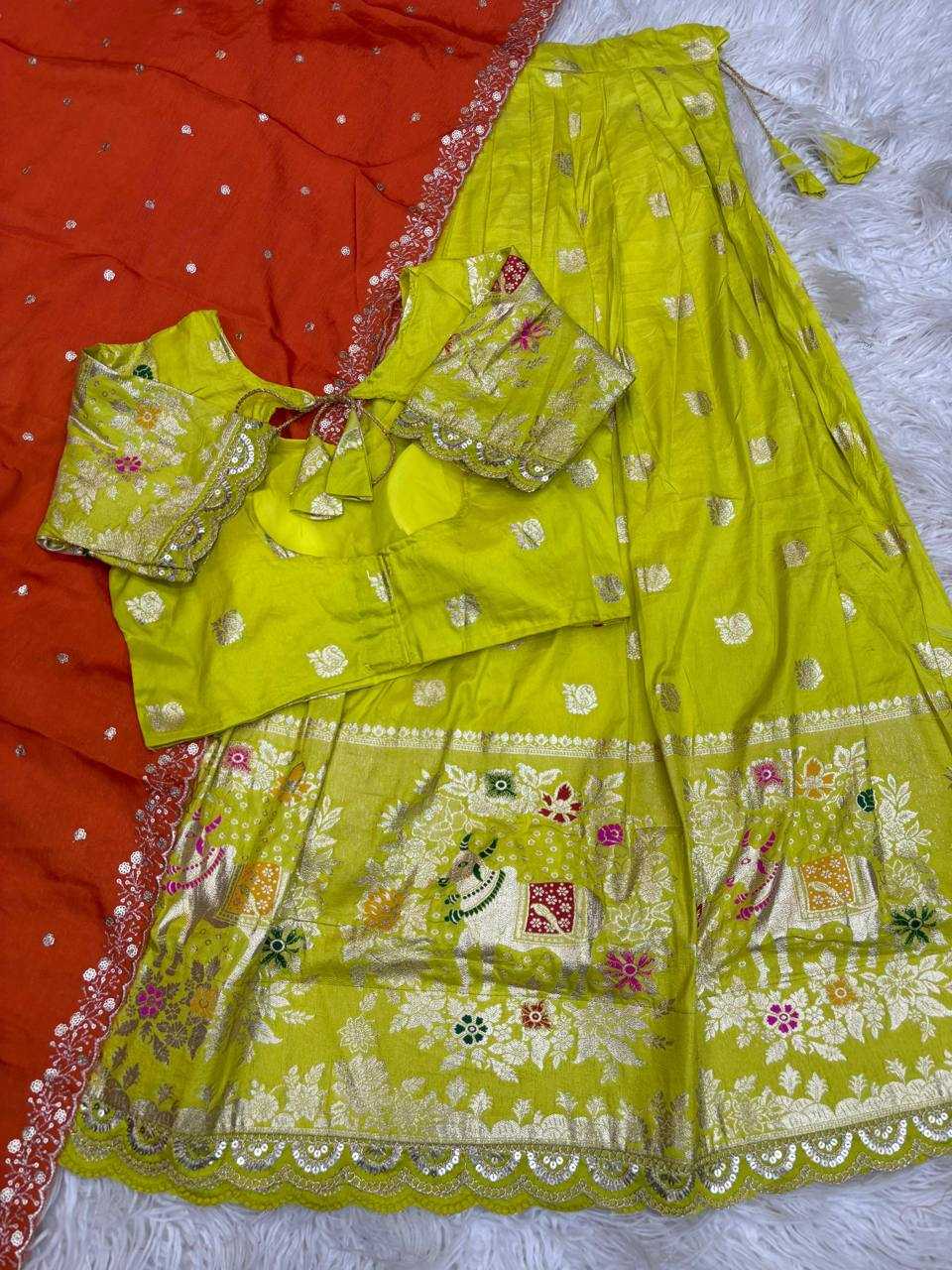 Ynf Soft Dola RIN124 cow Sarees Wholesale Designer Sarees Lehenga Sarees Half Sarees Manufacturer- Kapda Export