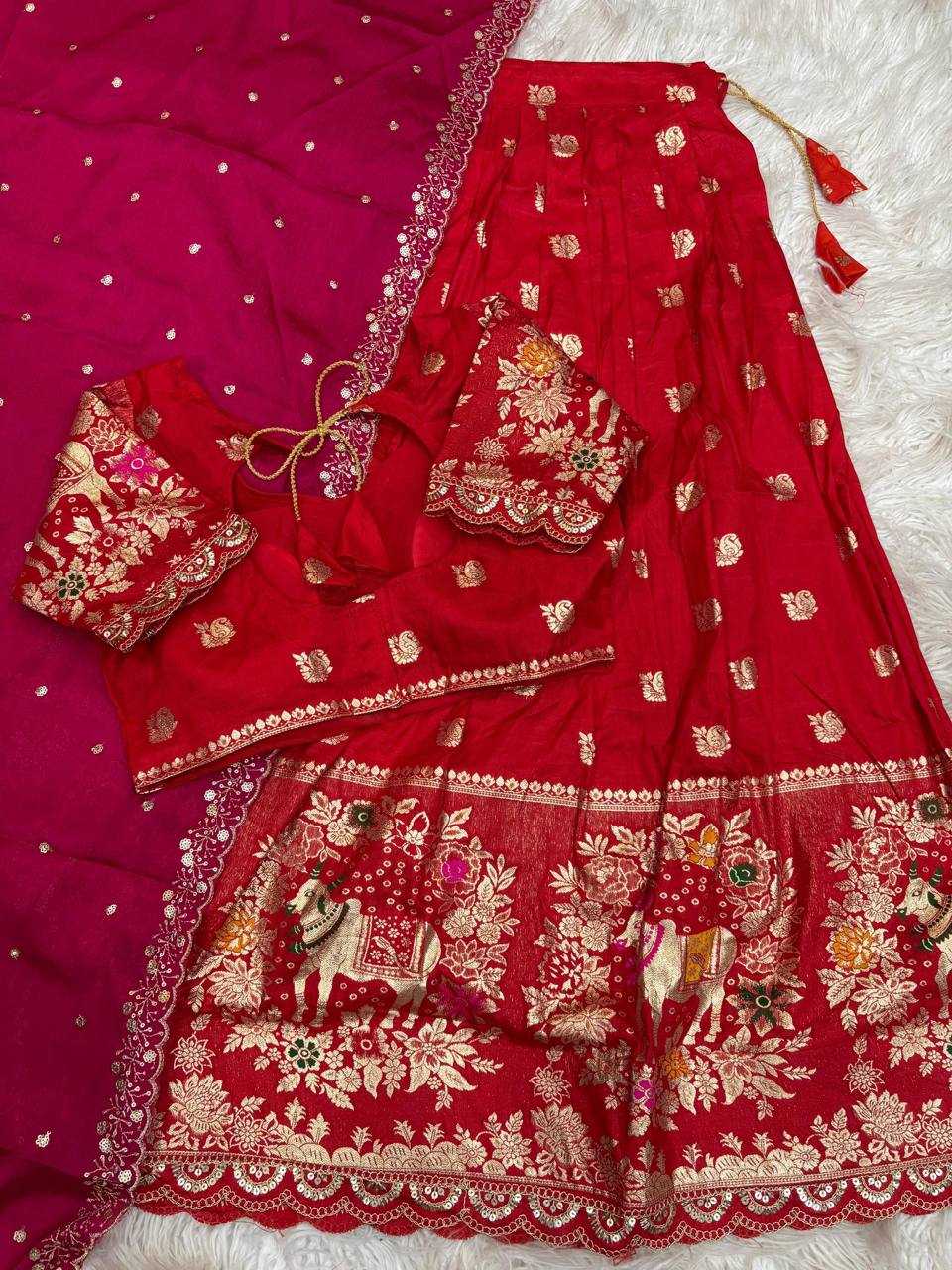 Ynf Soft Dola RIN124 cow Sarees Wholesale Designer Sarees Lehenga Sarees Half Sarees Manufacturer- Kapda Export