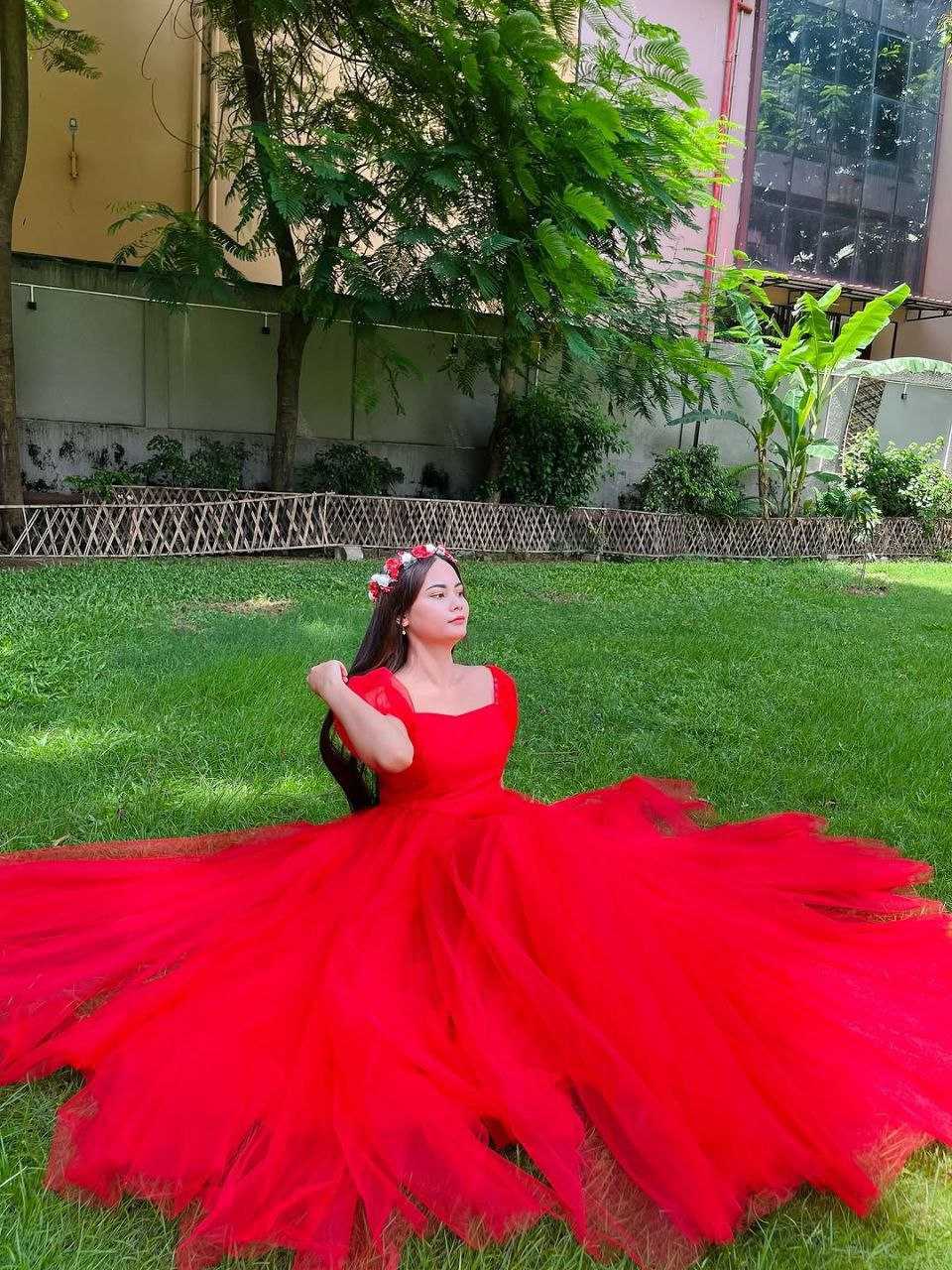 Ynf Soft Net RIN157 PC-2247 Gowns Wholesale Fancy Gowns Net Gowns Designer Gowns Manufacturer- Kapda Export