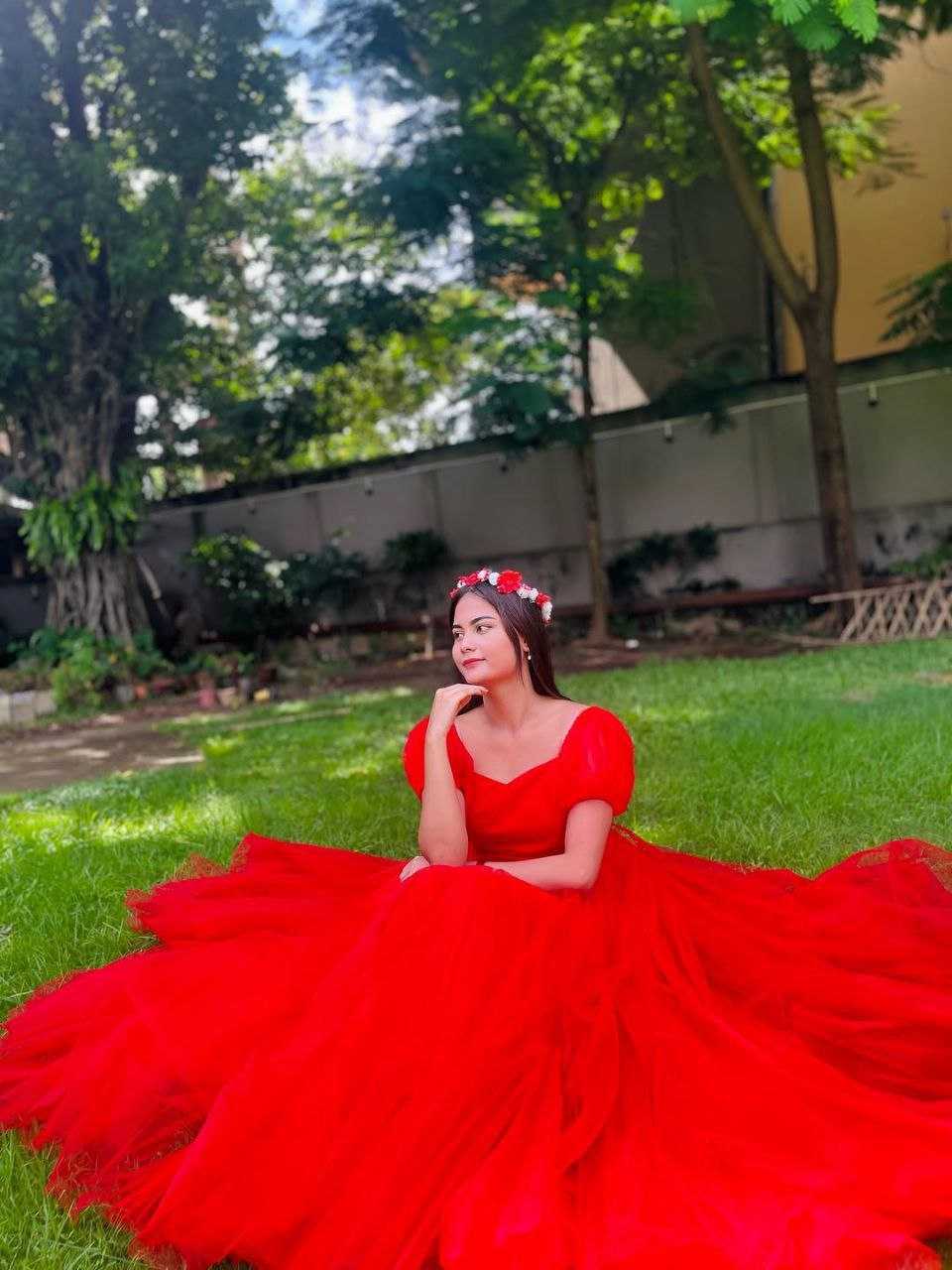 Ynf Soft Net RIN157 PC-2247 Gowns Wholesale Fancy Gowns Net Gowns Designer Gowns Manufacturer- Kapda Export