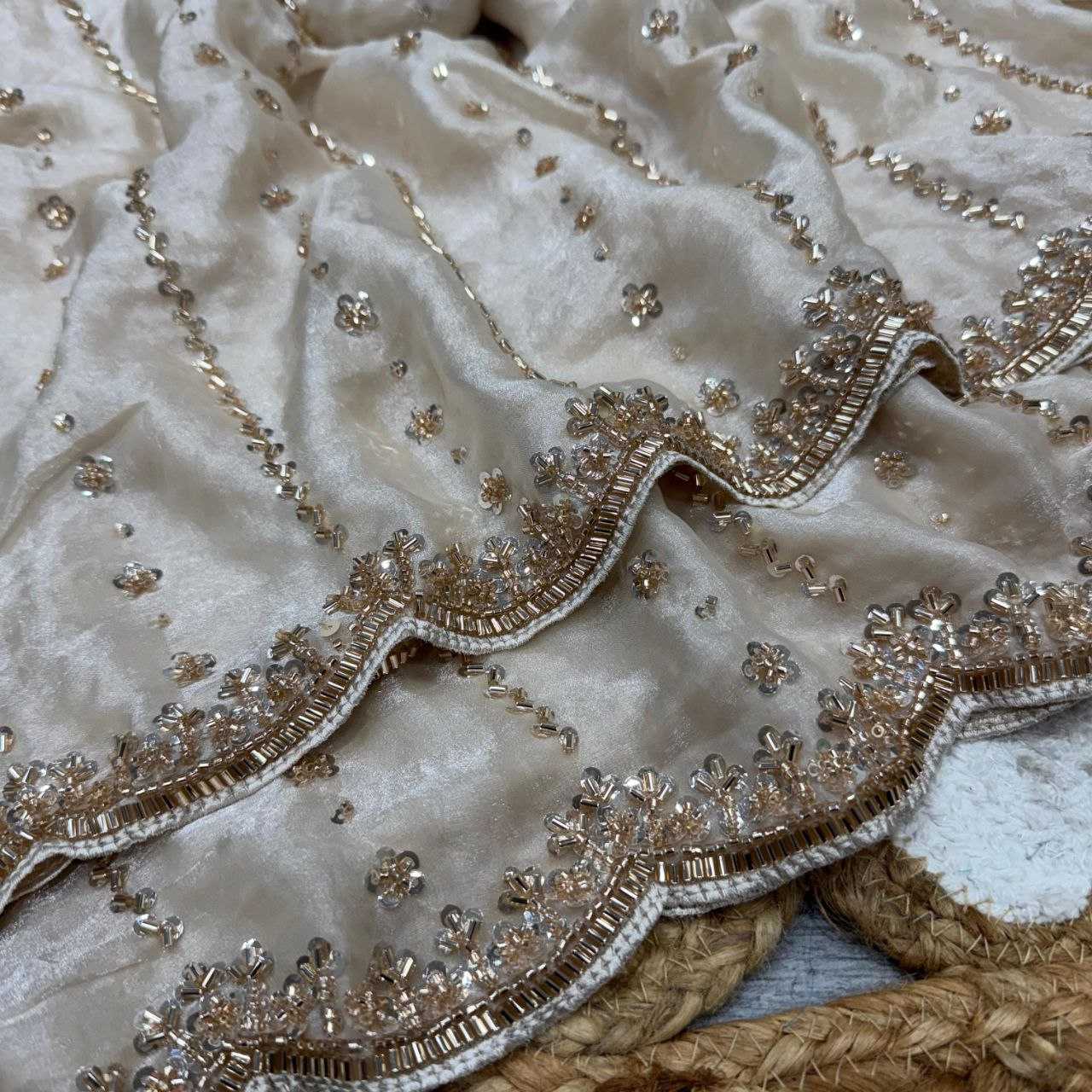 Ynf Space Silk KESH487 ZEEL Sarees Wholesale Party Wear Sarees Embroidered Sarees White Sarees Manufacturer- Kapda Export