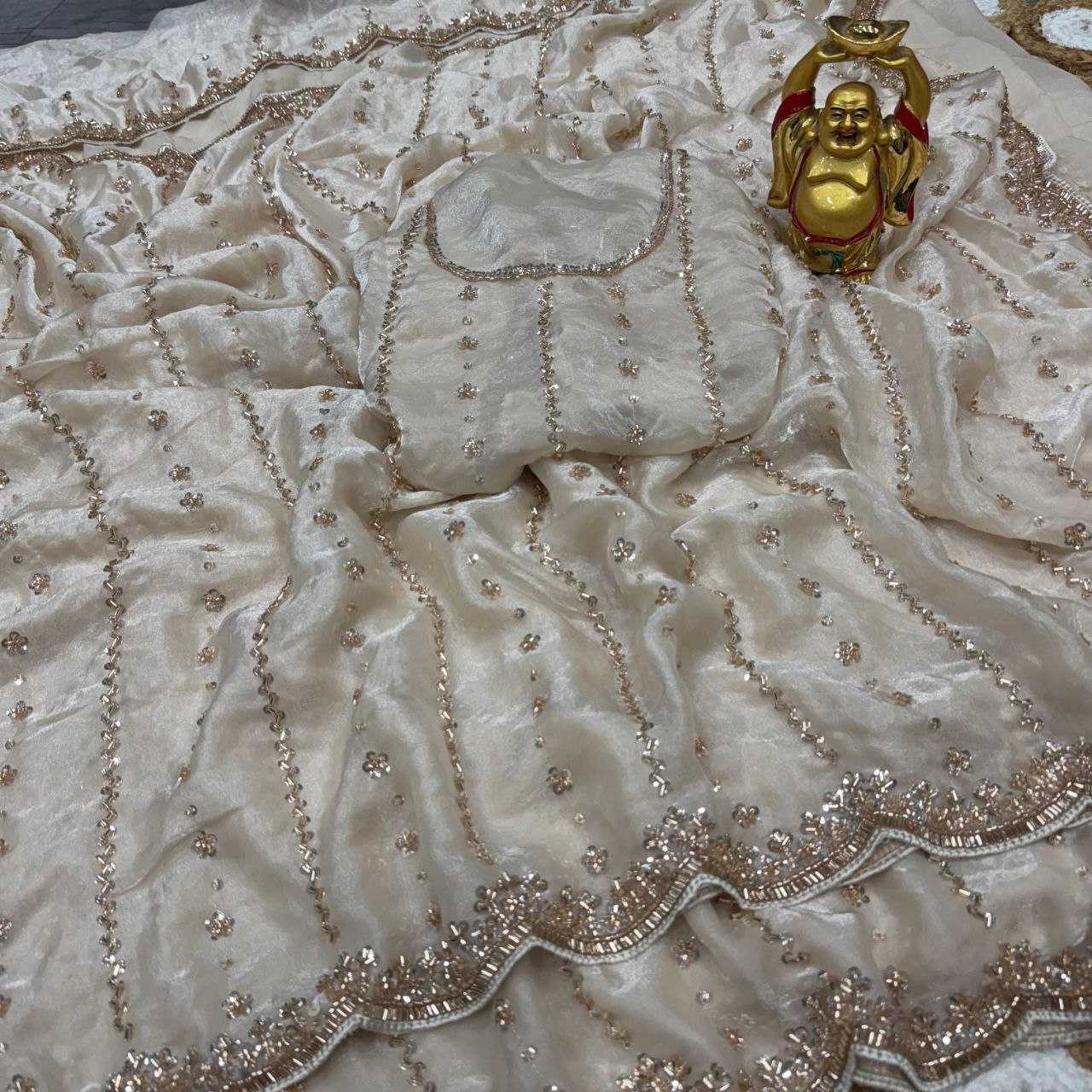 Ynf Space Silk KESH487 ZEEL Sarees Wholesale Party Wear Sarees Embroidered Sarees White Sarees Manufacturer- Kapda Export