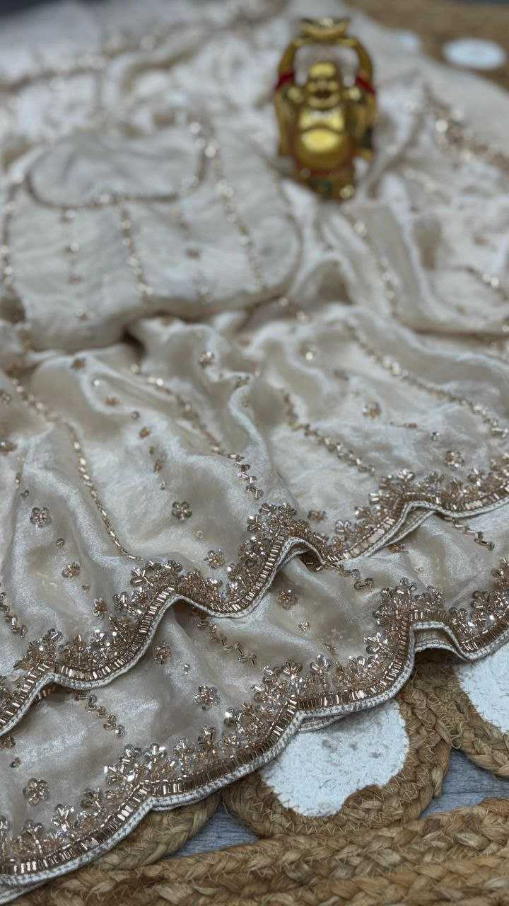 Ynf Space Silk KESH487 ZEEL Sarees Wholesale Party Wear Sarees Embroidered Sarees White Sarees Manufacturer- Kapda Export