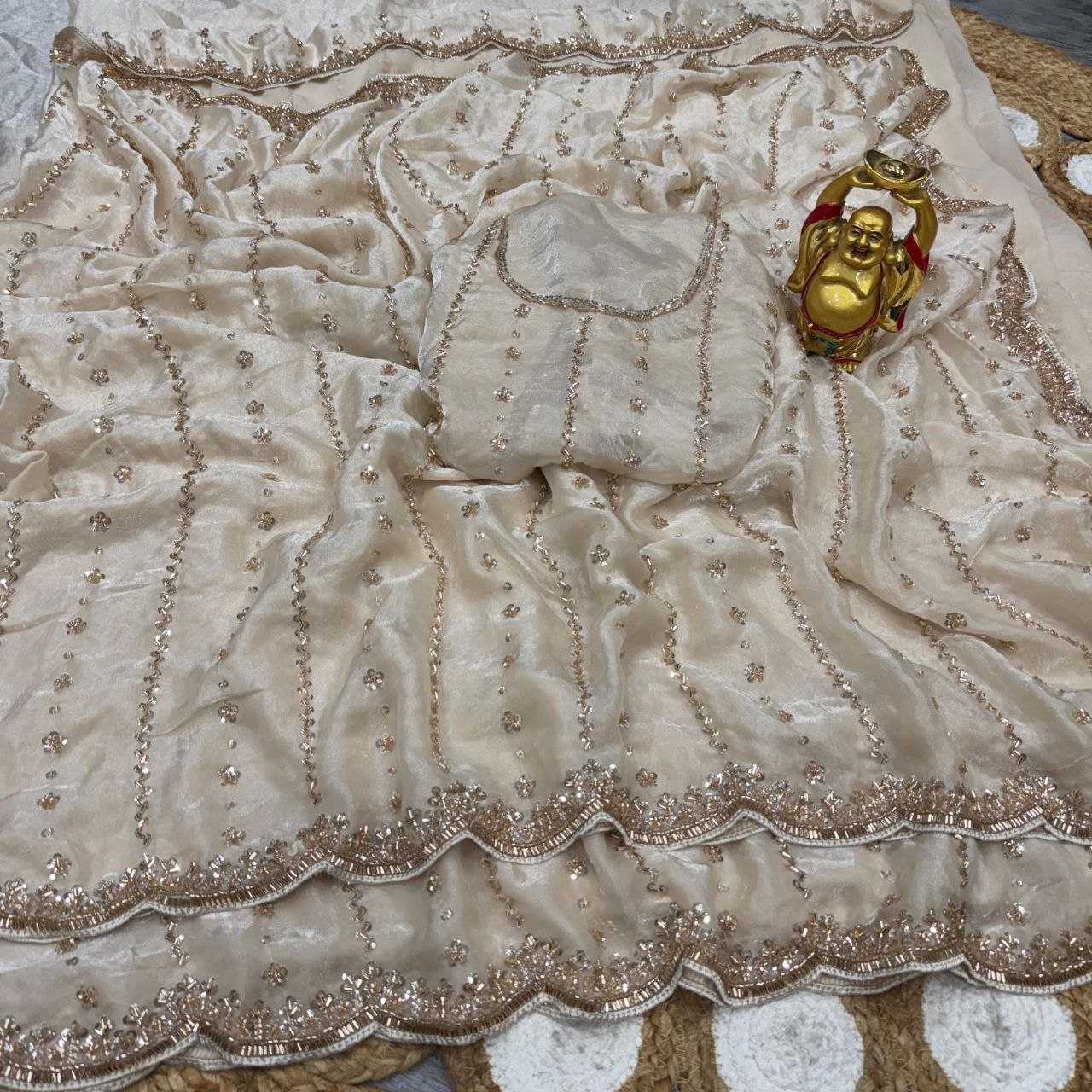 Ynf Space Silk KESH487 ZEEL Sarees Wholesale Party Wear Sarees Embroidered Sarees White Sarees Manufacturer- Kapda Export