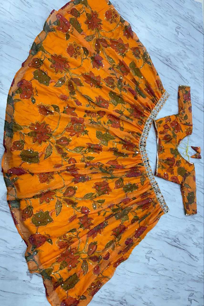 Ynf Tabby Silk KESH508 1091 Lehengas Festive Collections Wholesale Printed Lehenga Designer Lehenga Choli Mirror Work Lehenga Manufacturer- Kapda Export