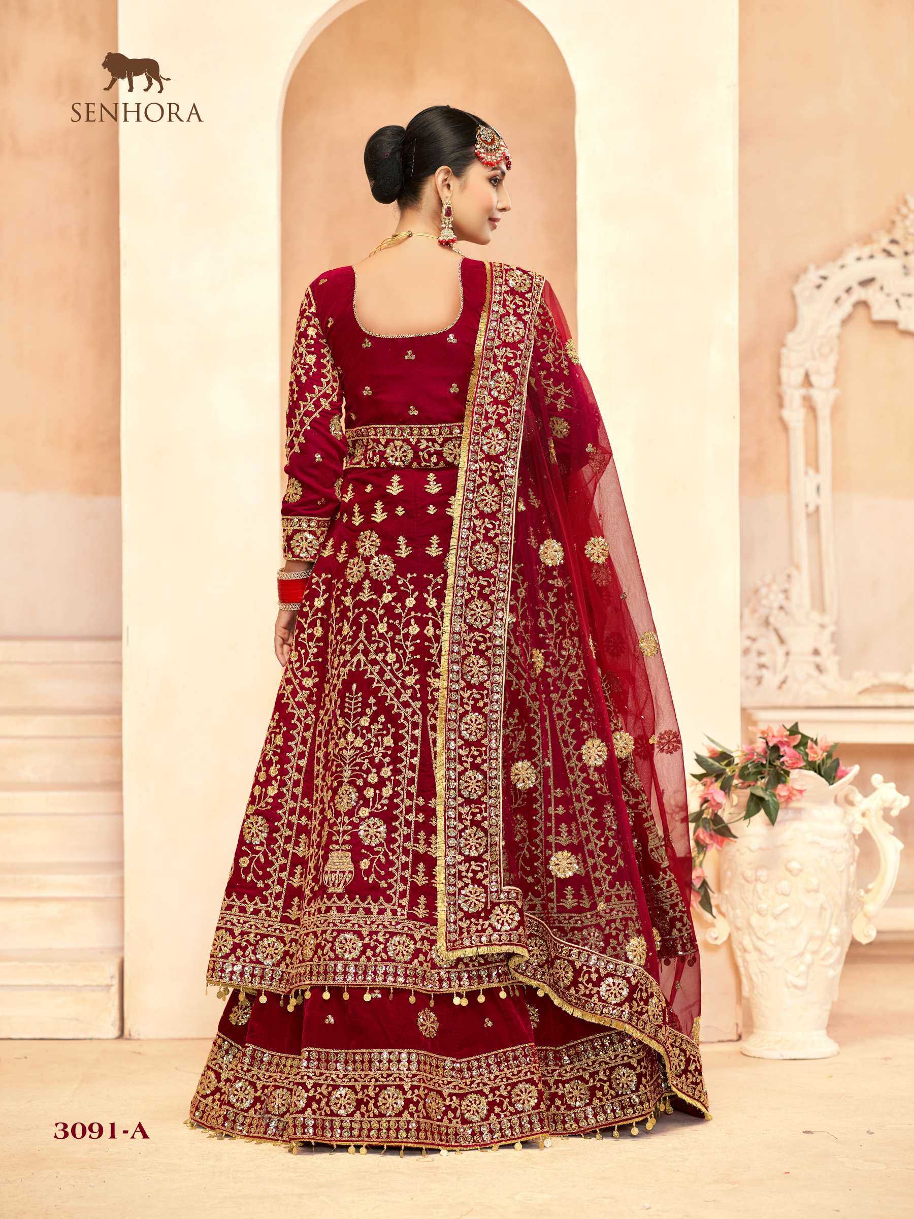Ynf Velvet KESH630 KASHISH 3091A Lehengas Wholesale Designer Lehenga Wedding Lehenga Anarkali Lehenga Manufacturer- Kapda Export