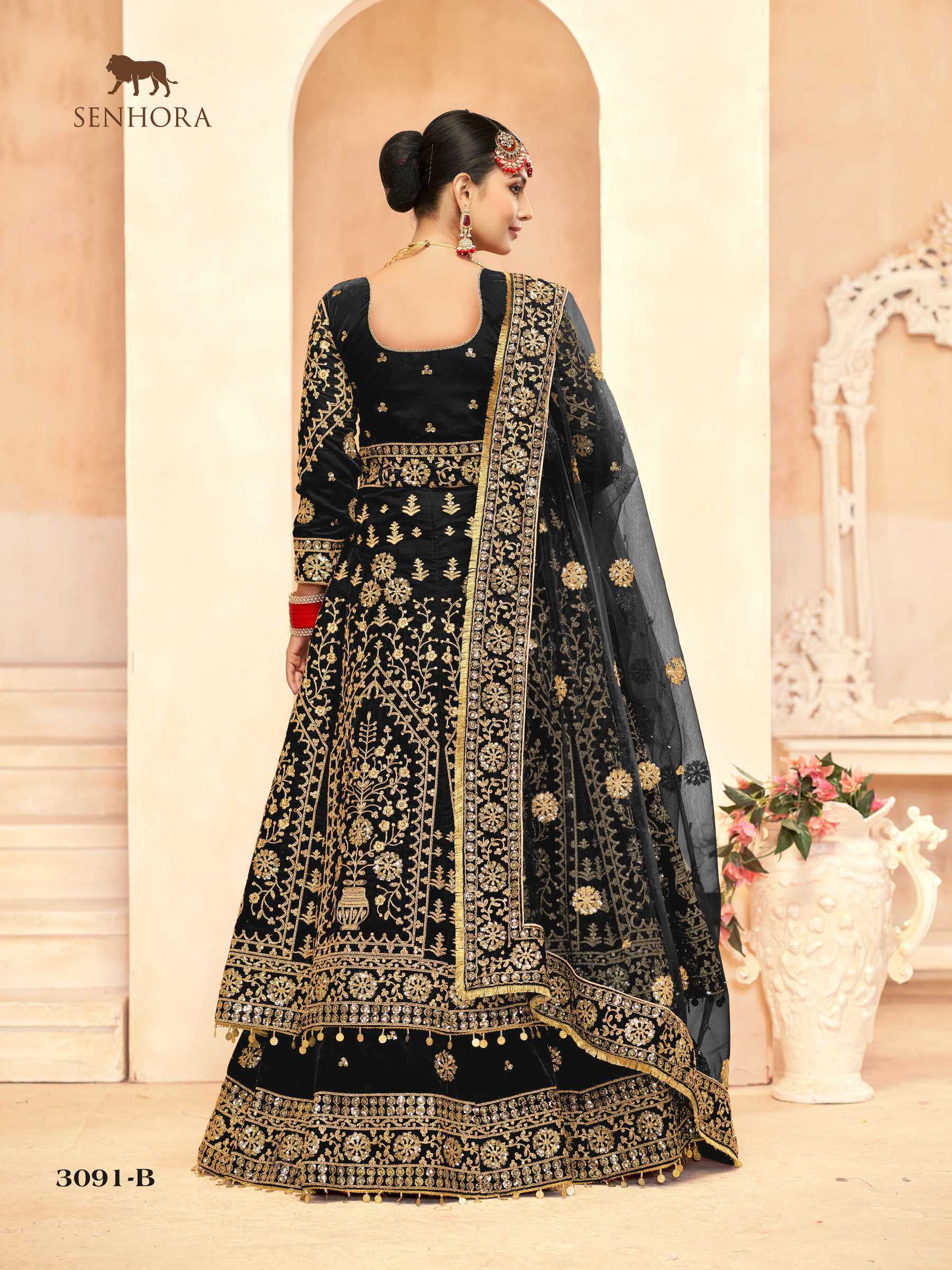 Ynf Velvet KESH630 KASHISH 3091A Lehengas Wholesale Designer Lehenga Wedding Lehenga Anarkali Lehenga Manufacturer- Kapda Export