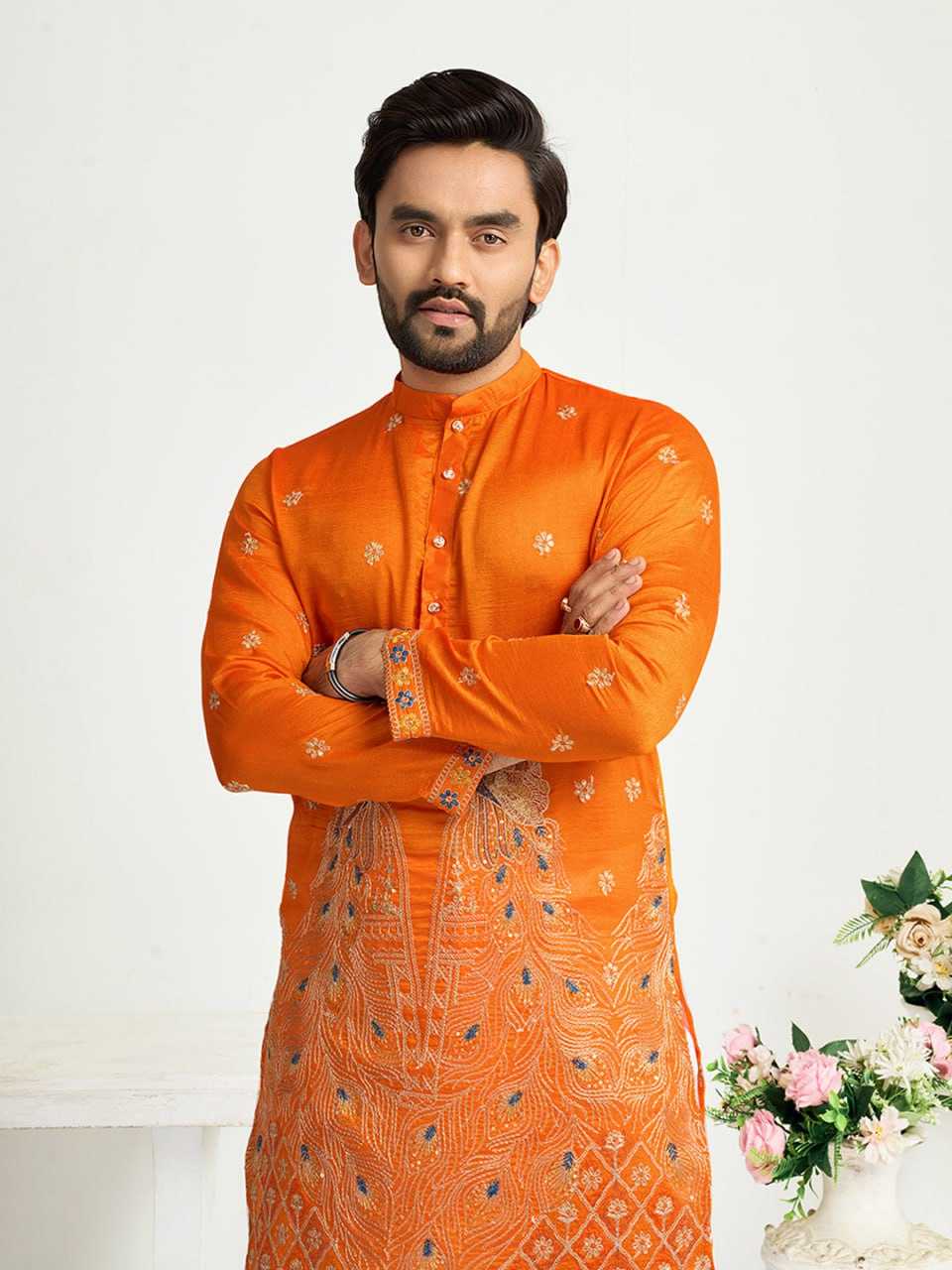 Ynf Vichitra Silk RIN131 06 Couple Wear Wholesale Couple Matching Ethnic Outfits Manufacturer- Kapda Export