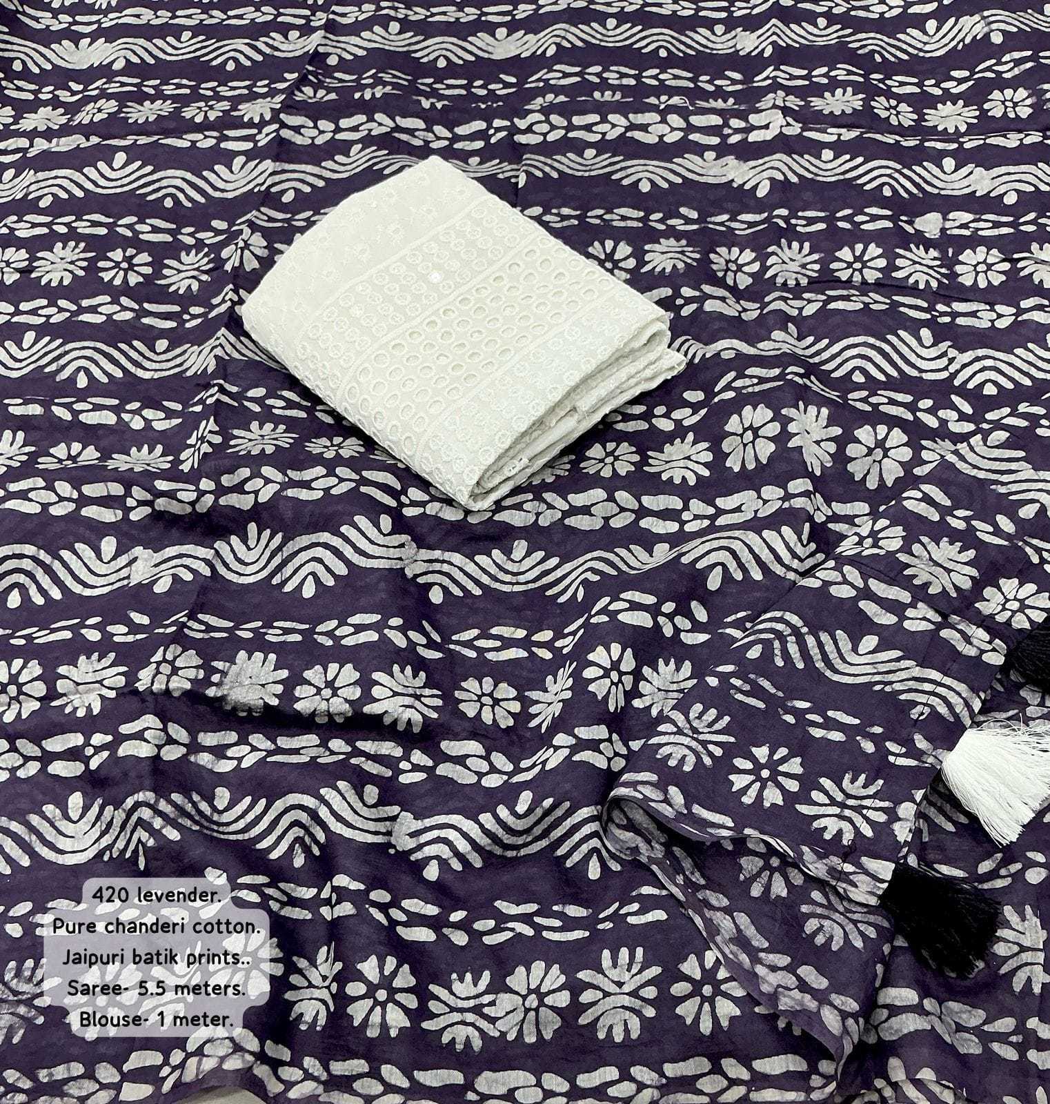 Ynf Chanderi Cotton KESH433 420 Sarees Wholesale Designer Sarees Fancy Sarees Batik Sarees Manufacturer- Kapda Export