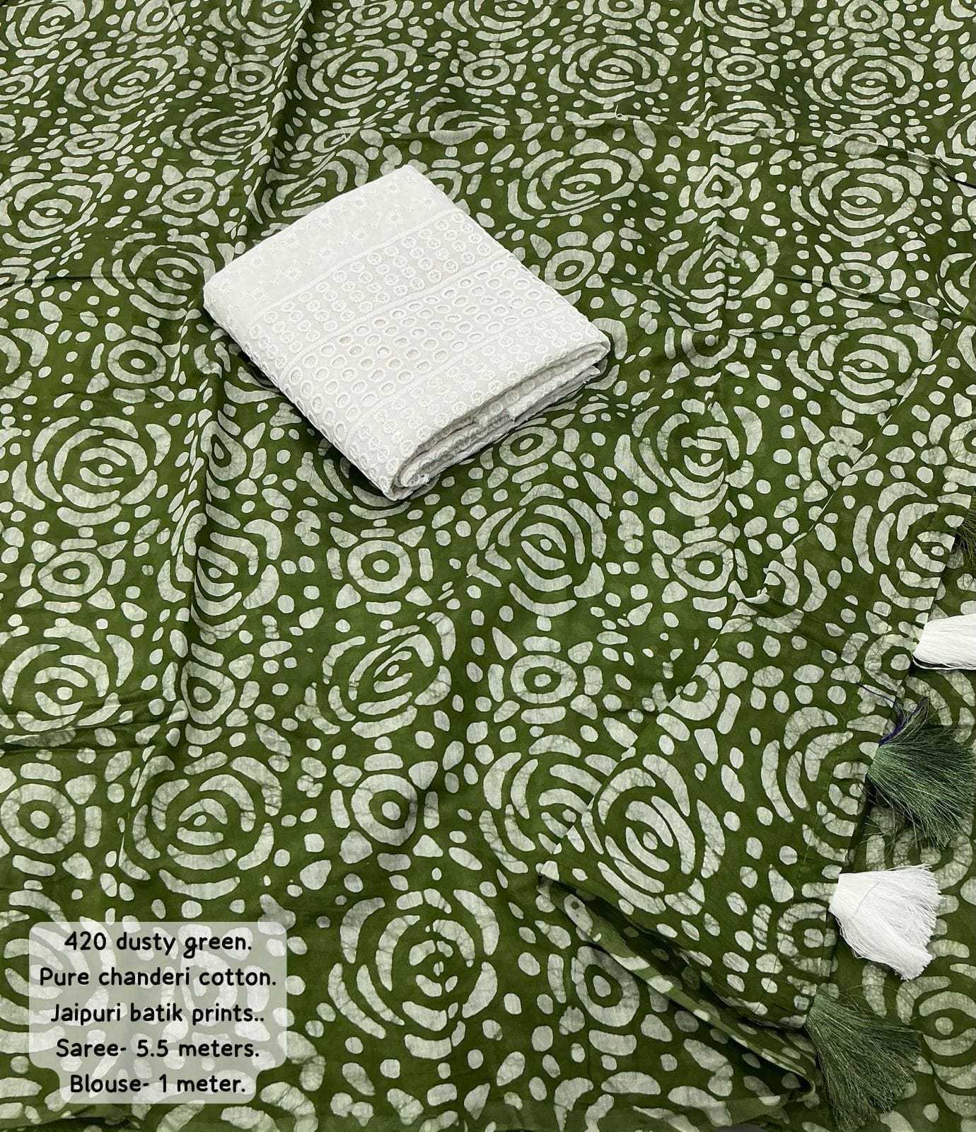 Ynf Chanderi Cotton KESH433 420 Sarees Wholesale Designer Sarees Fancy Sarees Batik Sarees Manufacturer- Kapda Export