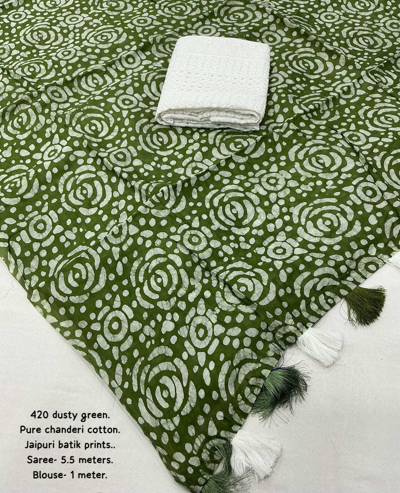 Ynf Chanderi Cotton KESH433 420 Sarees Wholesale Designer Sarees Fancy Sarees Batik Sarees Manufacturer- Kapda Export