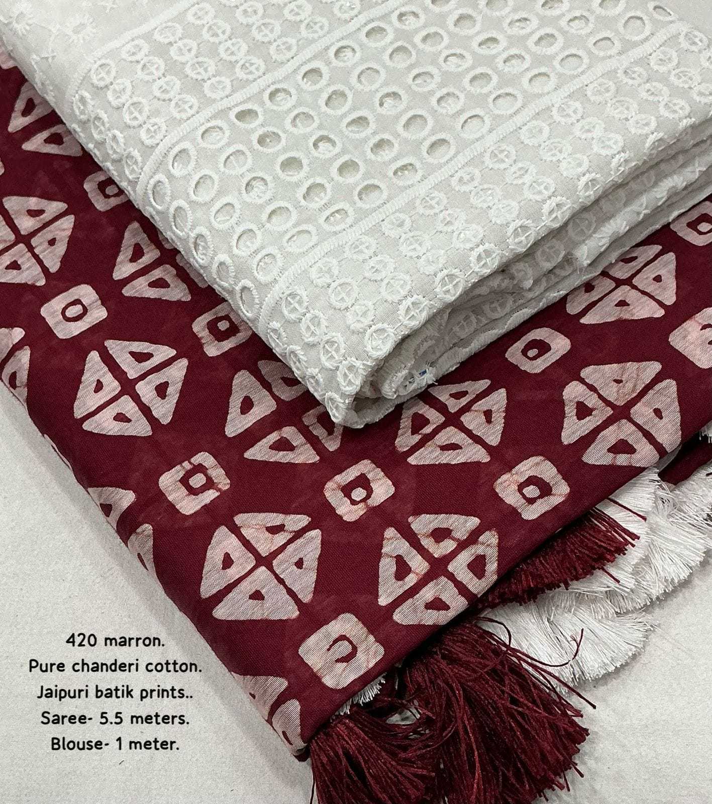 Ynf Chanderi Cotton KESH433 420 Sarees Wholesale Designer Sarees Fancy Sarees Batik Sarees Manufacturer- Kapda Export