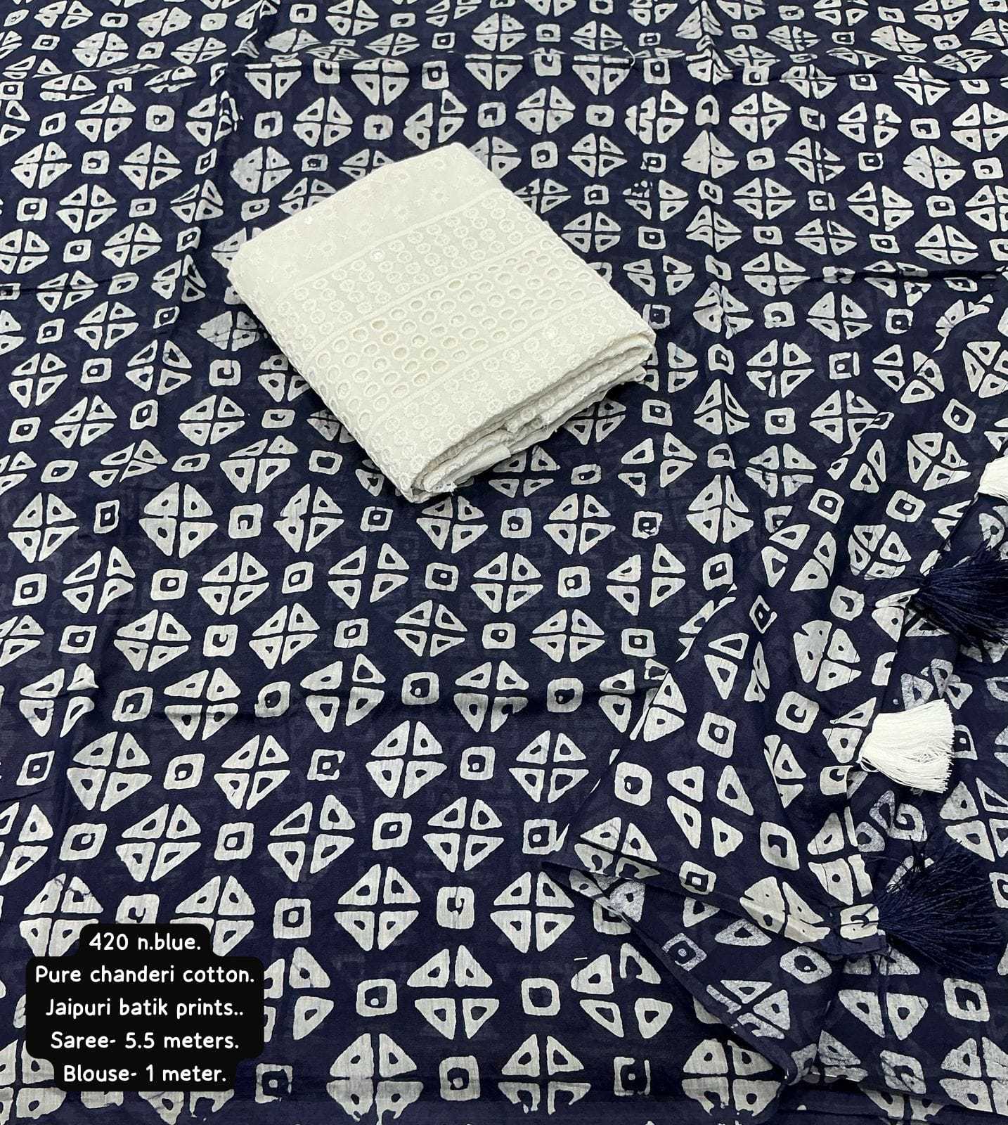 Ynf Chanderi Cotton KESH433 420 Sarees Wholesale Designer Sarees Fancy Sarees Batik Sarees Manufacturer- Kapda Export