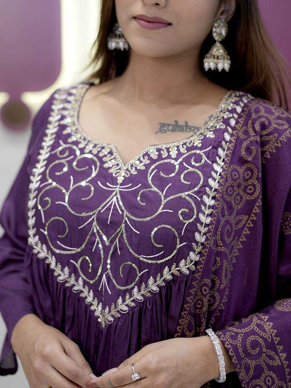 Ynf Chanderi Silk KESH501 AKSHARA Suits & Dresses Wedding Collections Wholesale Party wear suits Chanderi Suit Gown Dresses Manufacturer- Kapda Export