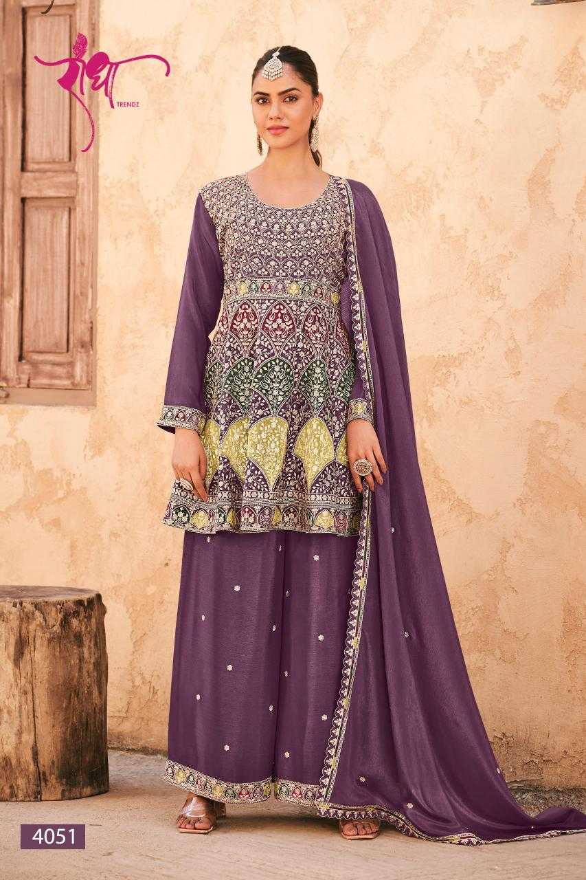 Ynf Chinon KESH530 RADHA PAHAL Suits & Dresses Wholesale Patiala Suits Palazzo Suit Embroidered Suits Manufacturer- Kapda Export