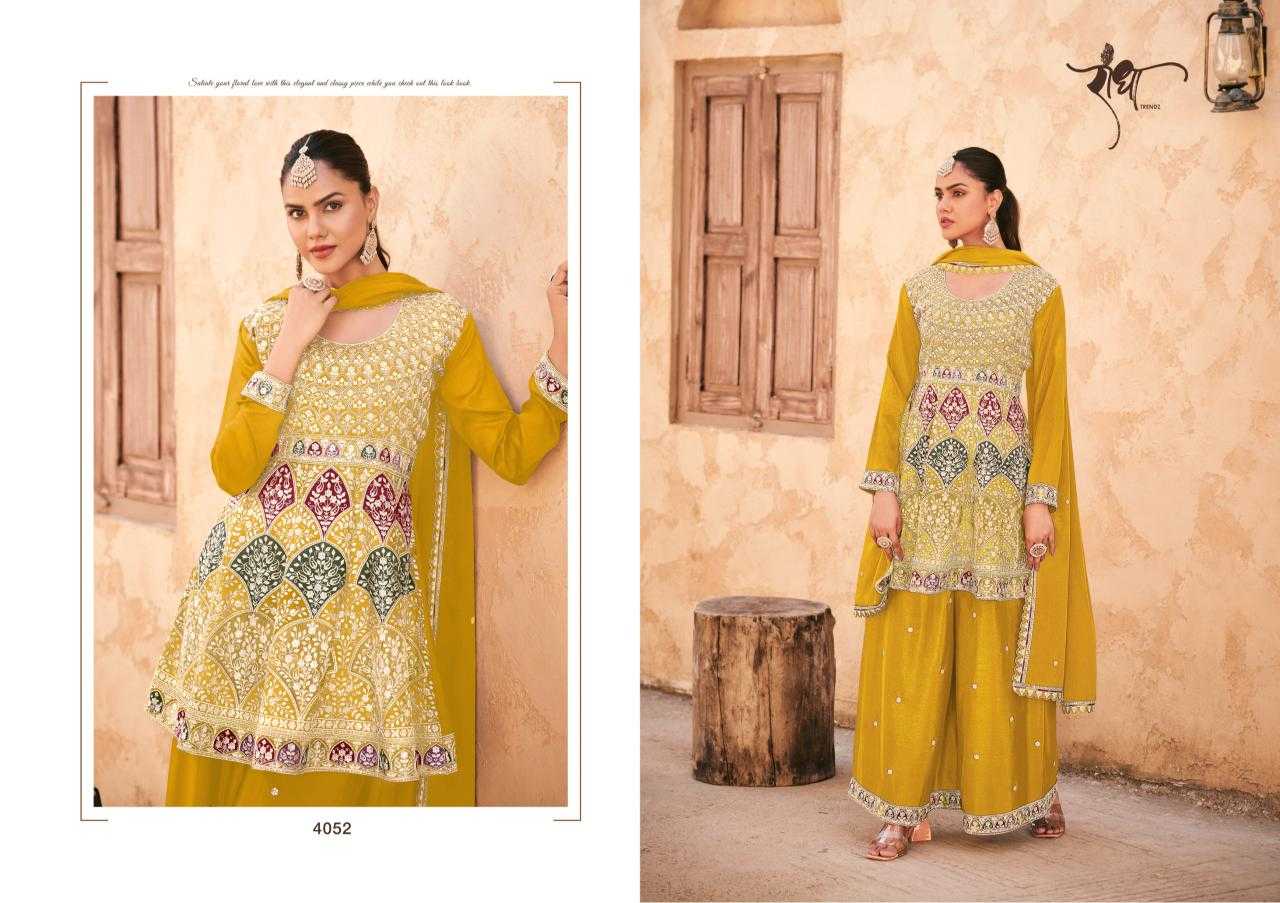Ynf Chinon KESH530 RADHA PAHAL Suits & Dresses Wholesale Patiala Suits Palazzo Suit Embroidered Suits Manufacturer- Kapda Export