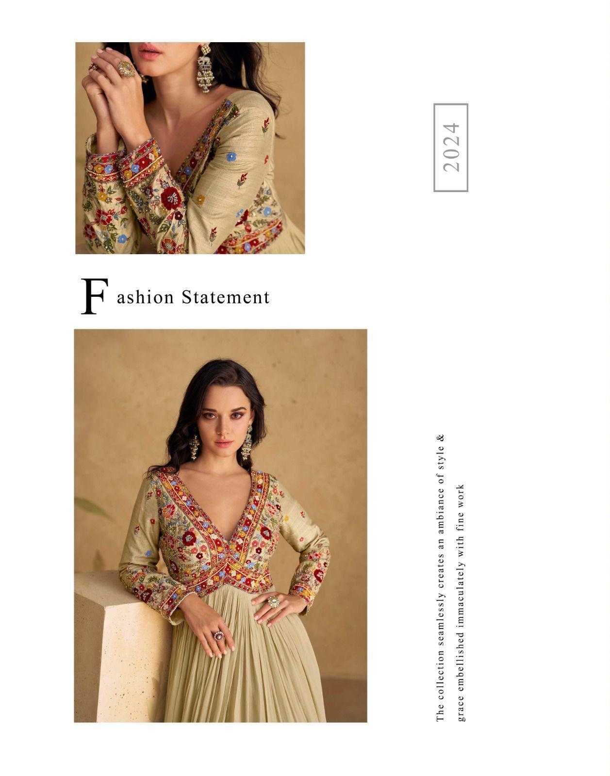 Ynf Chinon Silk KESH481 SAYURI SAJNI 5558 Gowns Wholesale Fancy Gowns Embroidery Gowns Long Gowns Full Sleeve Gowns Manufacturer- Kapda Export