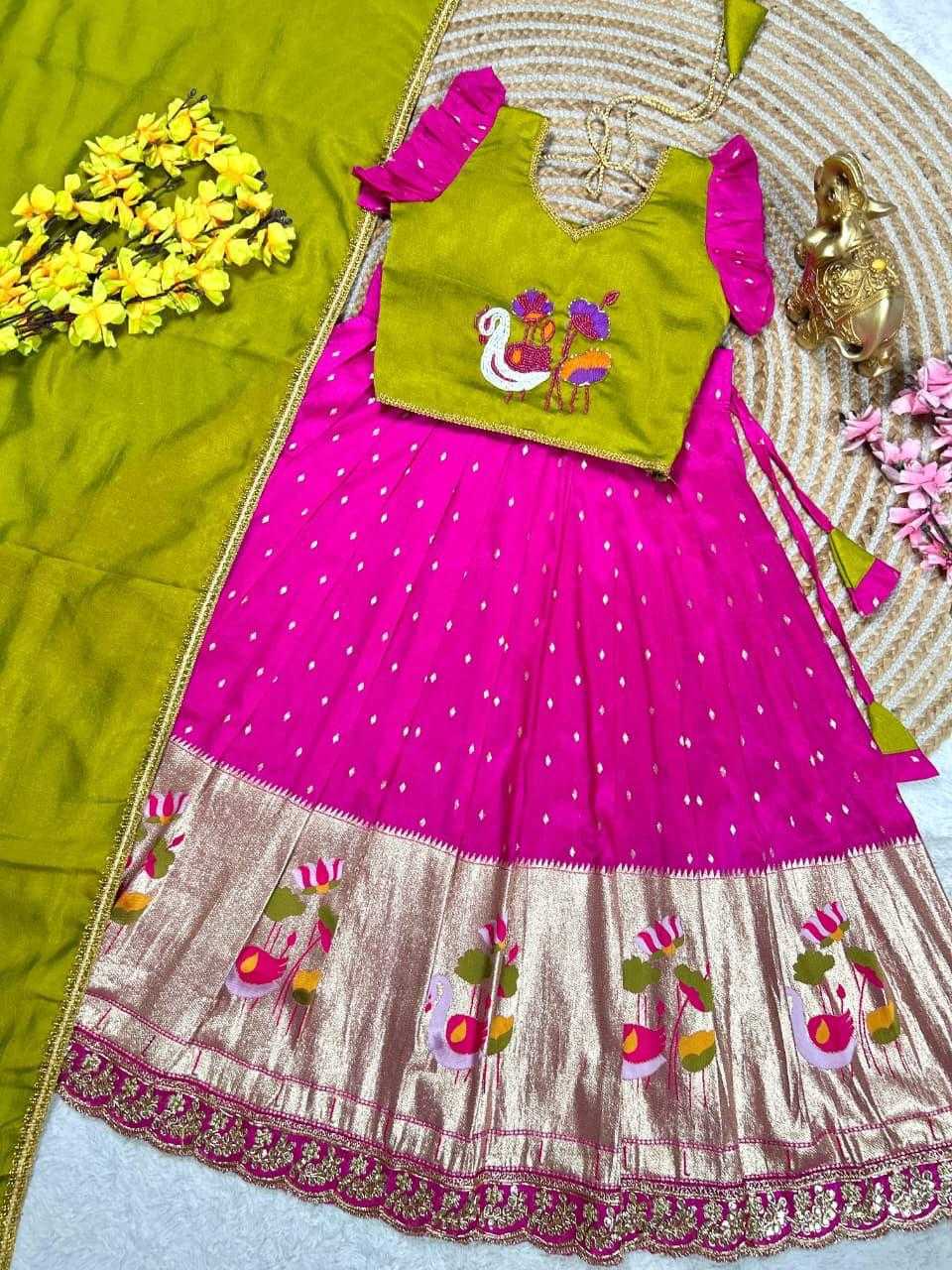 Ynf Chinon Silk KESH503 1129 Kids Wear Wholesale Kids Frocks Girls Frock Kids Designer Frock Manufacturer- Kapda Export